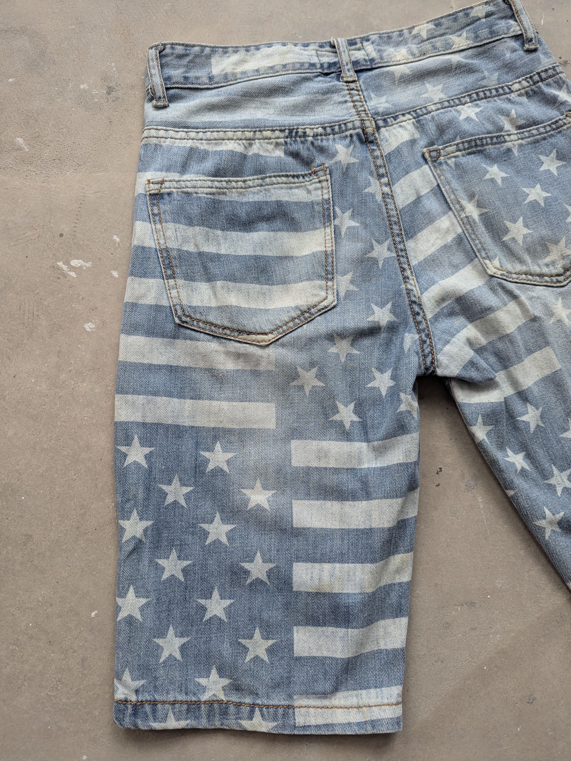 Japanese Brand × Vintage Vintage Garage Jeans Distressed American Flag Size US 28 / EU 44 - 9 Thumbnail