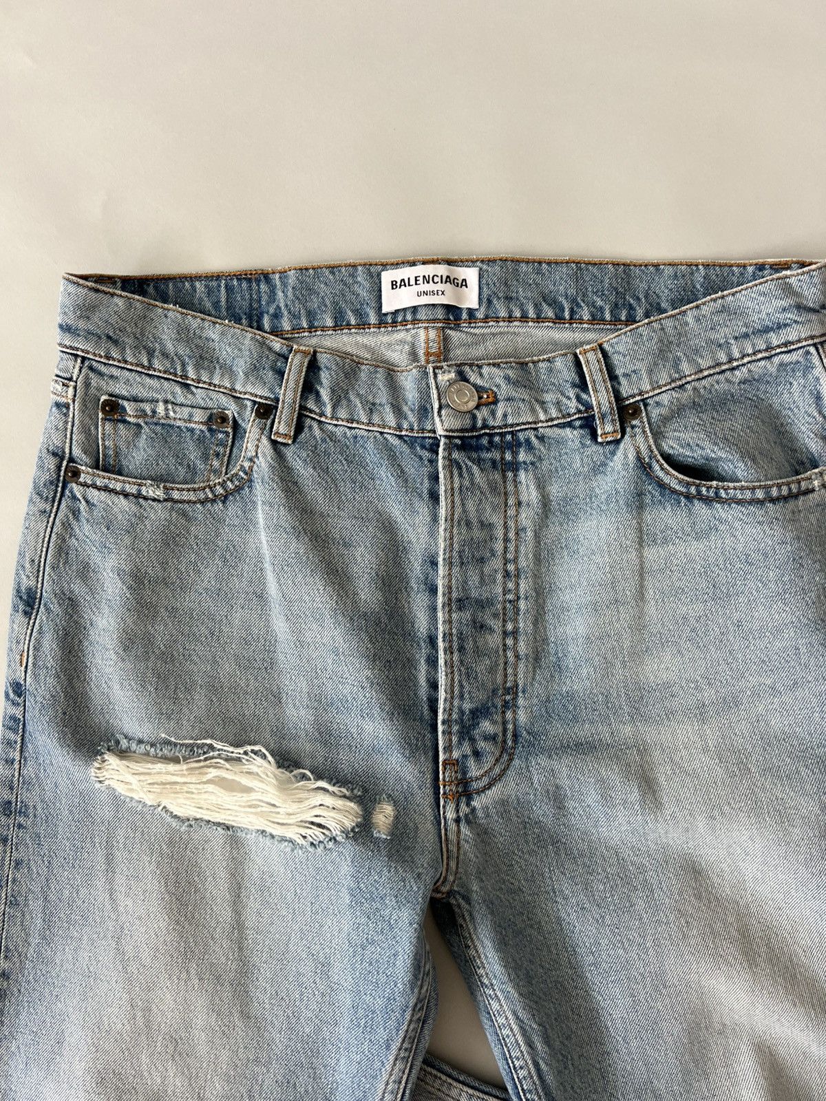 Balenciaga Balenciaga Ripped Distressed Jeans Size US 29 - 5 Thumbnail