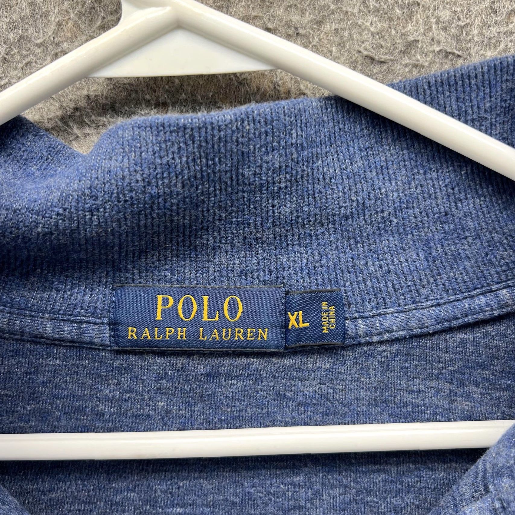 Polo Ralph Lauren Polo Ralph Lauren Sweater Mens XL Blue 1/4 Zip Mock Neck Pullover Pony Size US XL / EU 56 / 4 - 3 Thumbnail