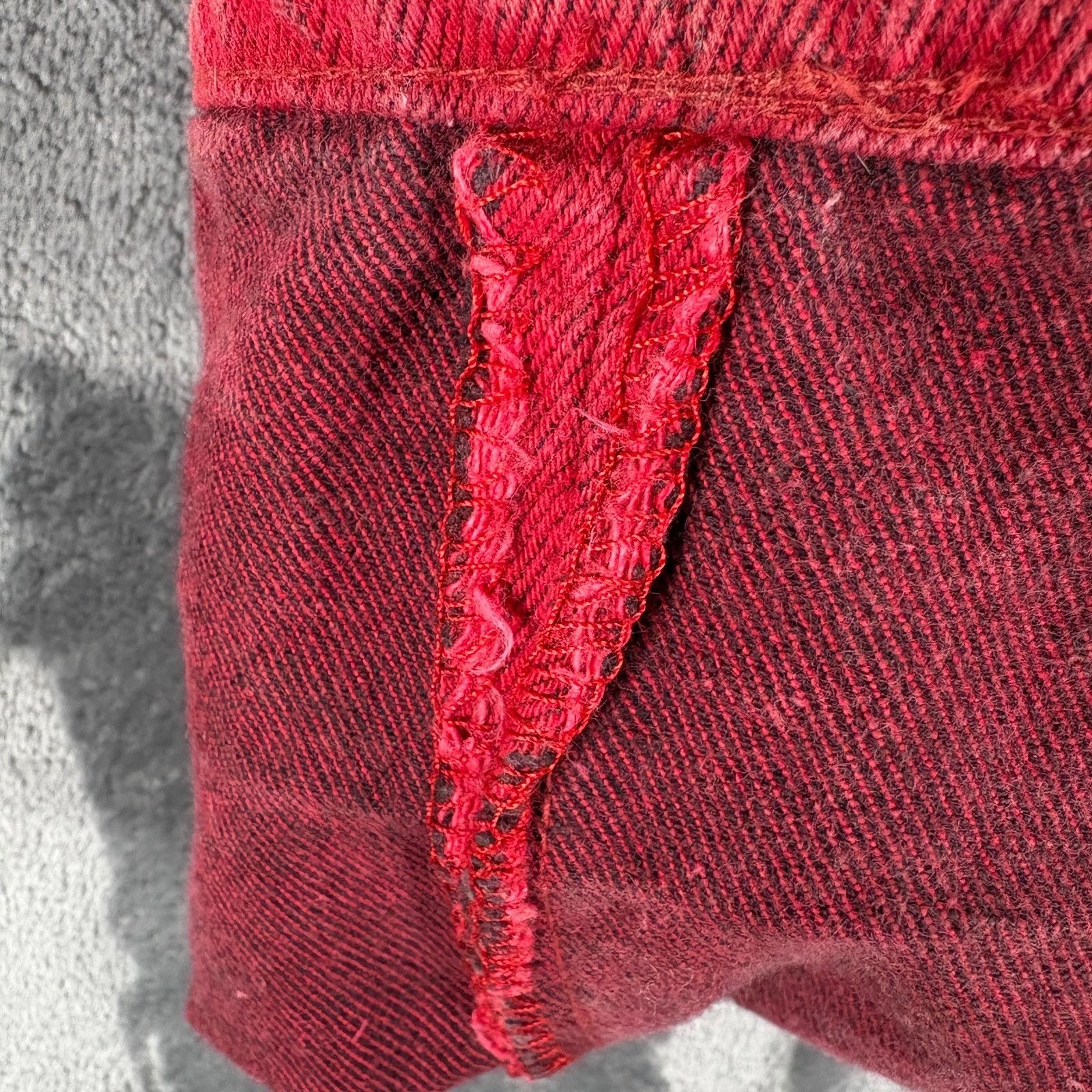 Levi's 1983 Vintage Levi’s 501 Distressed Selvedge Red USA Made Den Size US 28 / EU 44 - 15 Thumbnail
