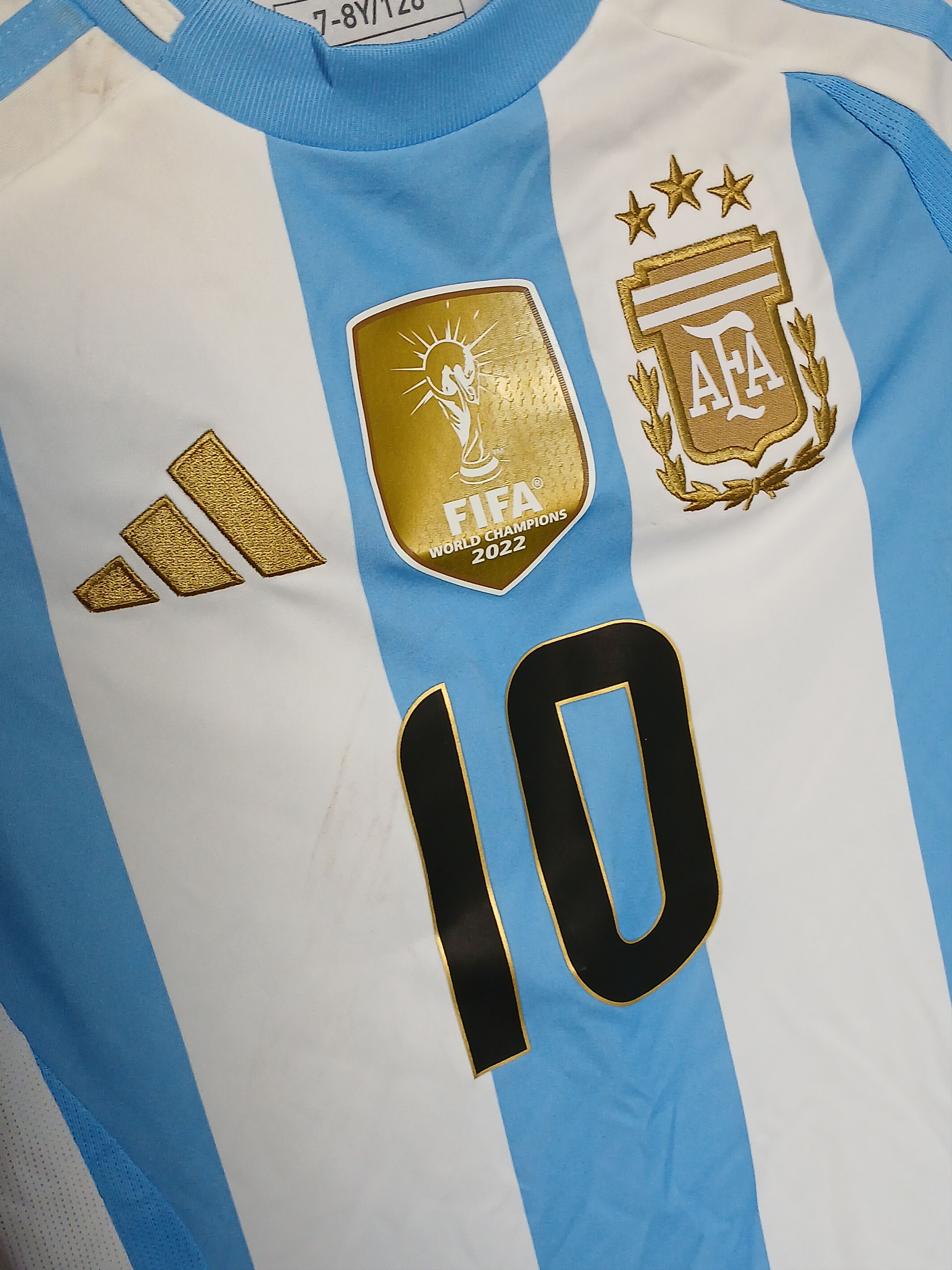 Adidas KIDS Argentina National Team 24/25 Home Football Jersey Size US XS / EU 42 / 0 - 3 Thumbnail