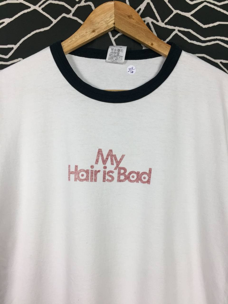 Vintage United Athle Urban Label My Hair Is Bad Wording Ringer Tee Size US XL / EU 56 / 4 - 3 Thumbnail