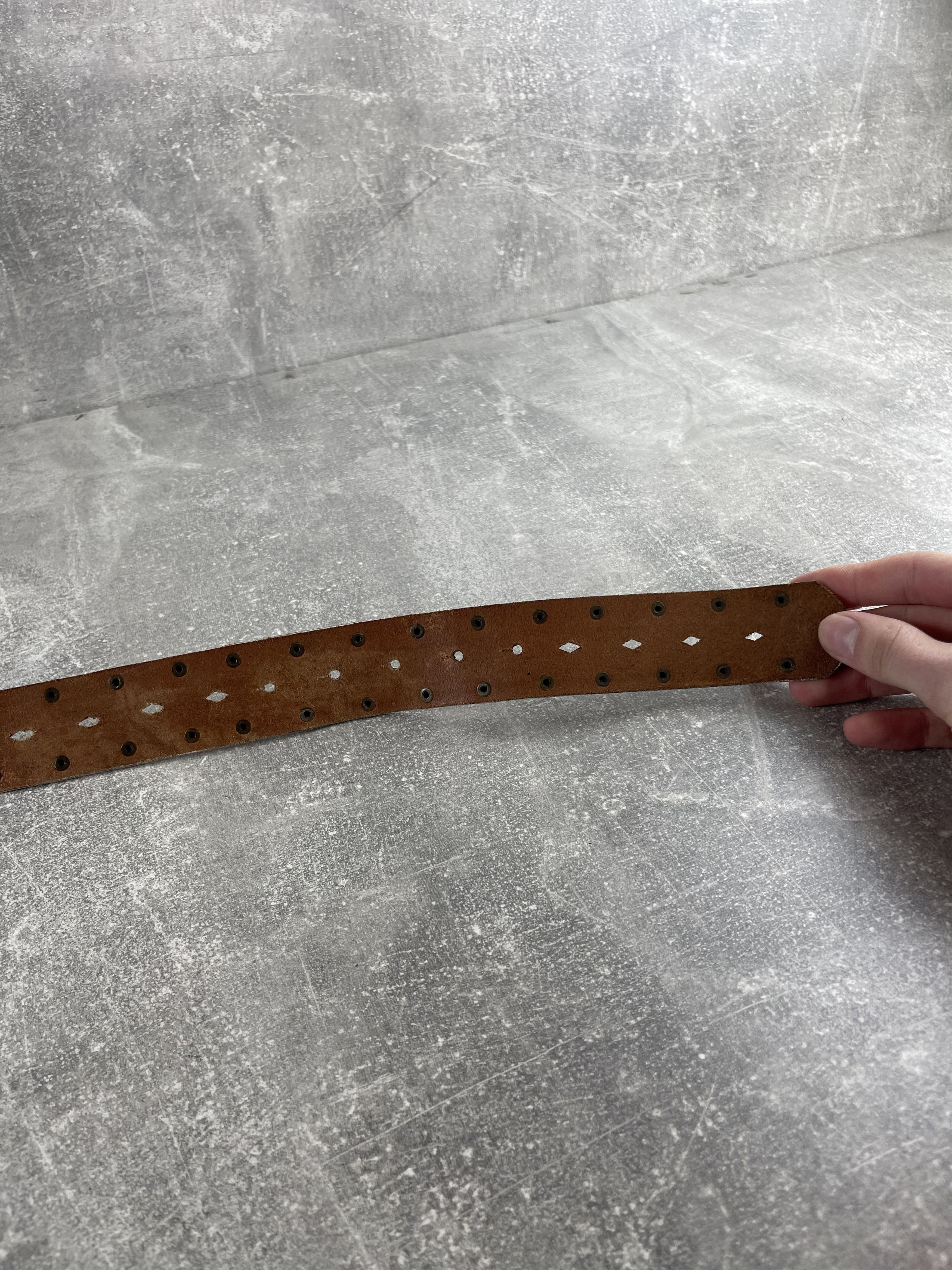 Seditionaries Y2K vintage faded leather belt big metal buckle Size ONE SIZE - 6 Thumbnail