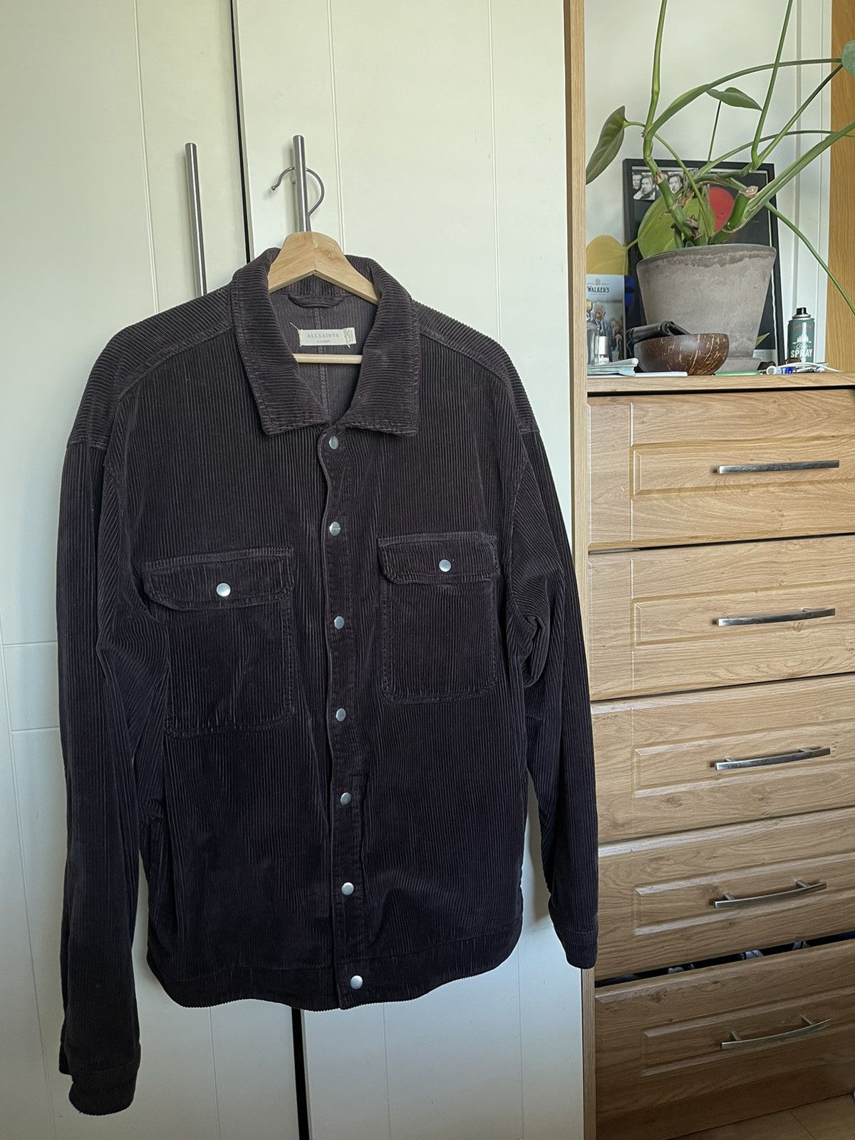 Allsaints All Saints Brown cord button up jacket Size US XL / EU 56 / 4 - 1 Thumbnail