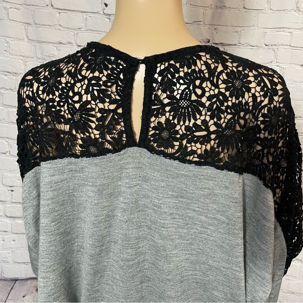 Rsvp Gallery RSVP Merino Wool Crochet Lace Dolman Sleeve Sweater Size XL Size XL / US 12-14 / IT 48-50 - 4 Thumbnail