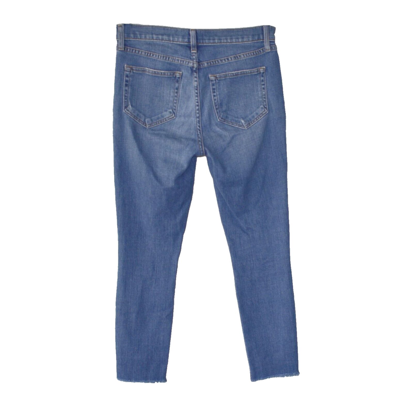 L'AGENCE LAGENCE Marcelle Blue Distressed Slim High Rise Jeans Sz 27 Size 27" / US 4 / IT 40 - 3 Thumbnail