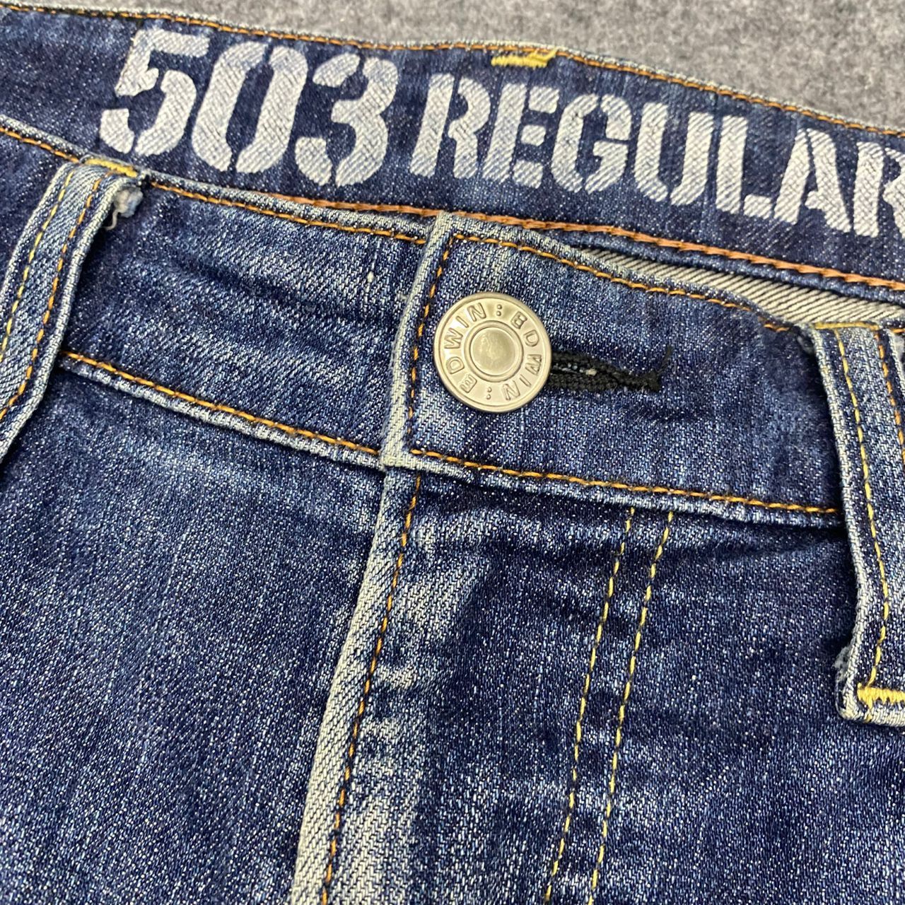 Edwin 💥Best Offer💥Vintage Edwin 503 Blue Trip Distressed Denim Size US 36 / EU 52 - 11 Thumbnail