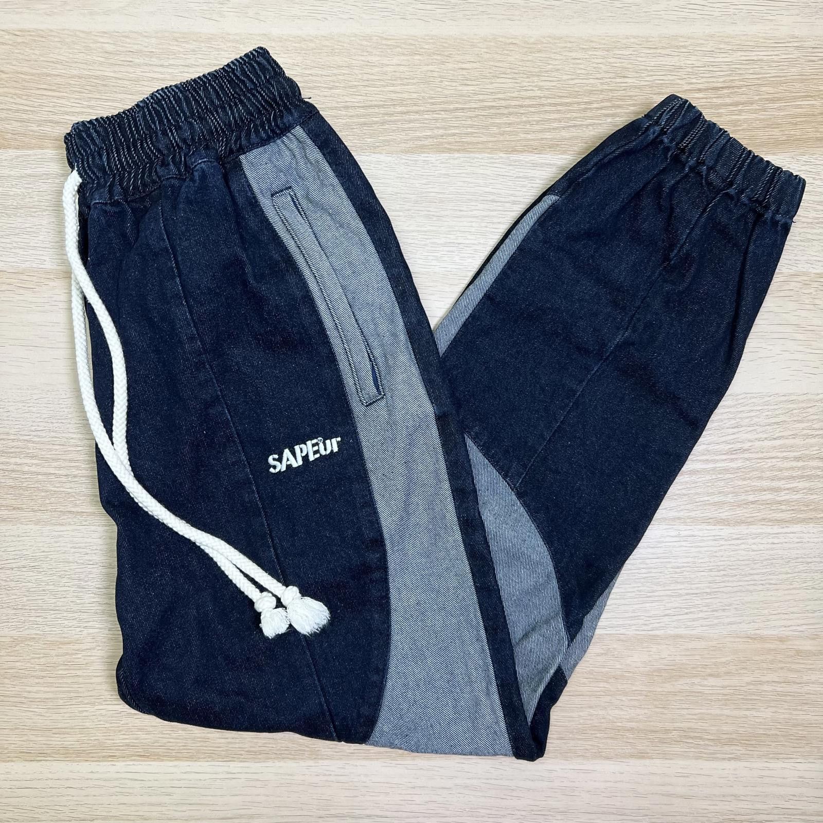 Designer SAPEur Denim Track Pants Size US 32 / EU 48 - 1 Thumbnail