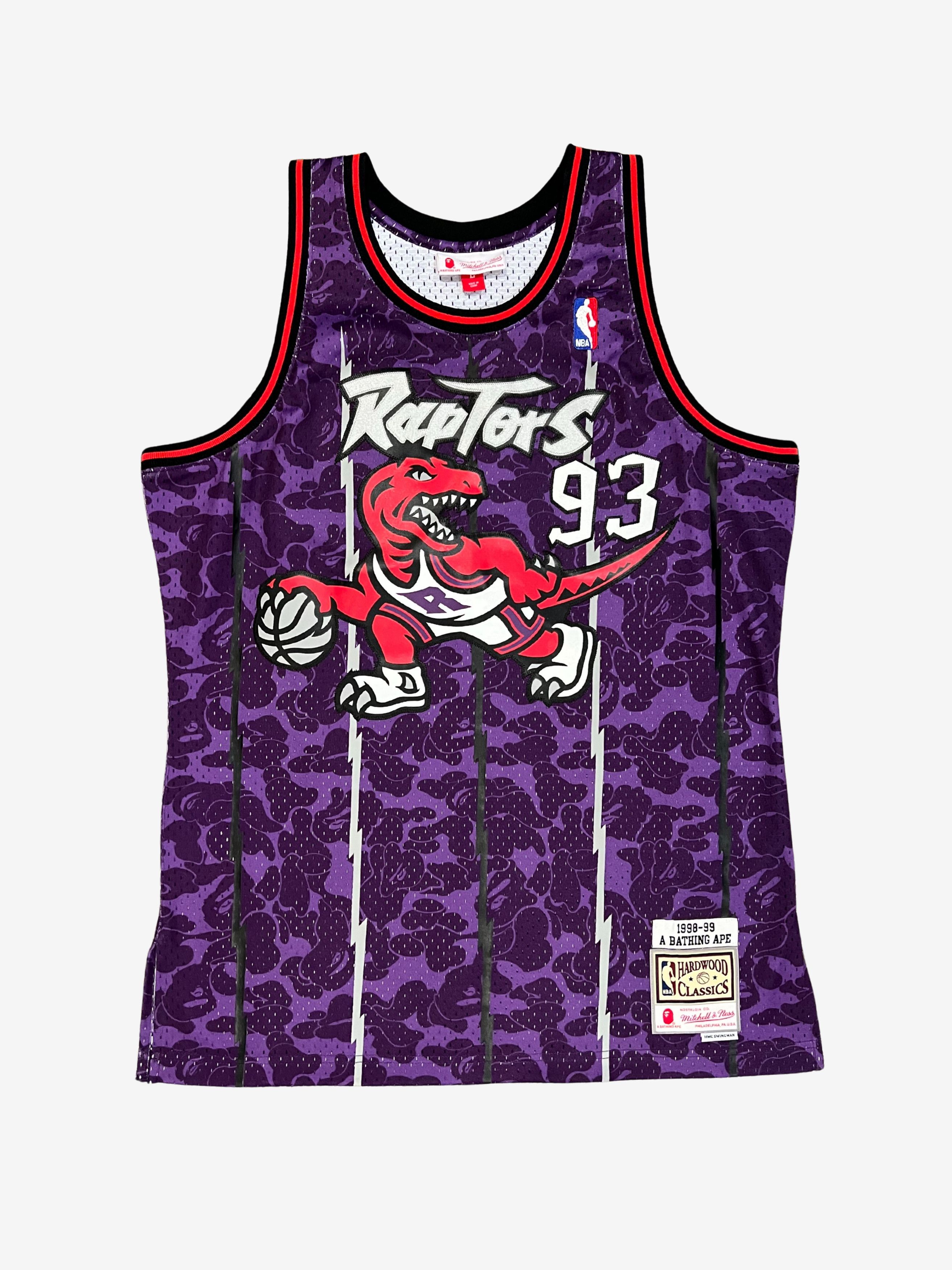 Bape A Bathing Ape x Mitchell & Ness Purple Raptors Jersey Size US L / EU 52-54 / 3 - 1 Thumbnail