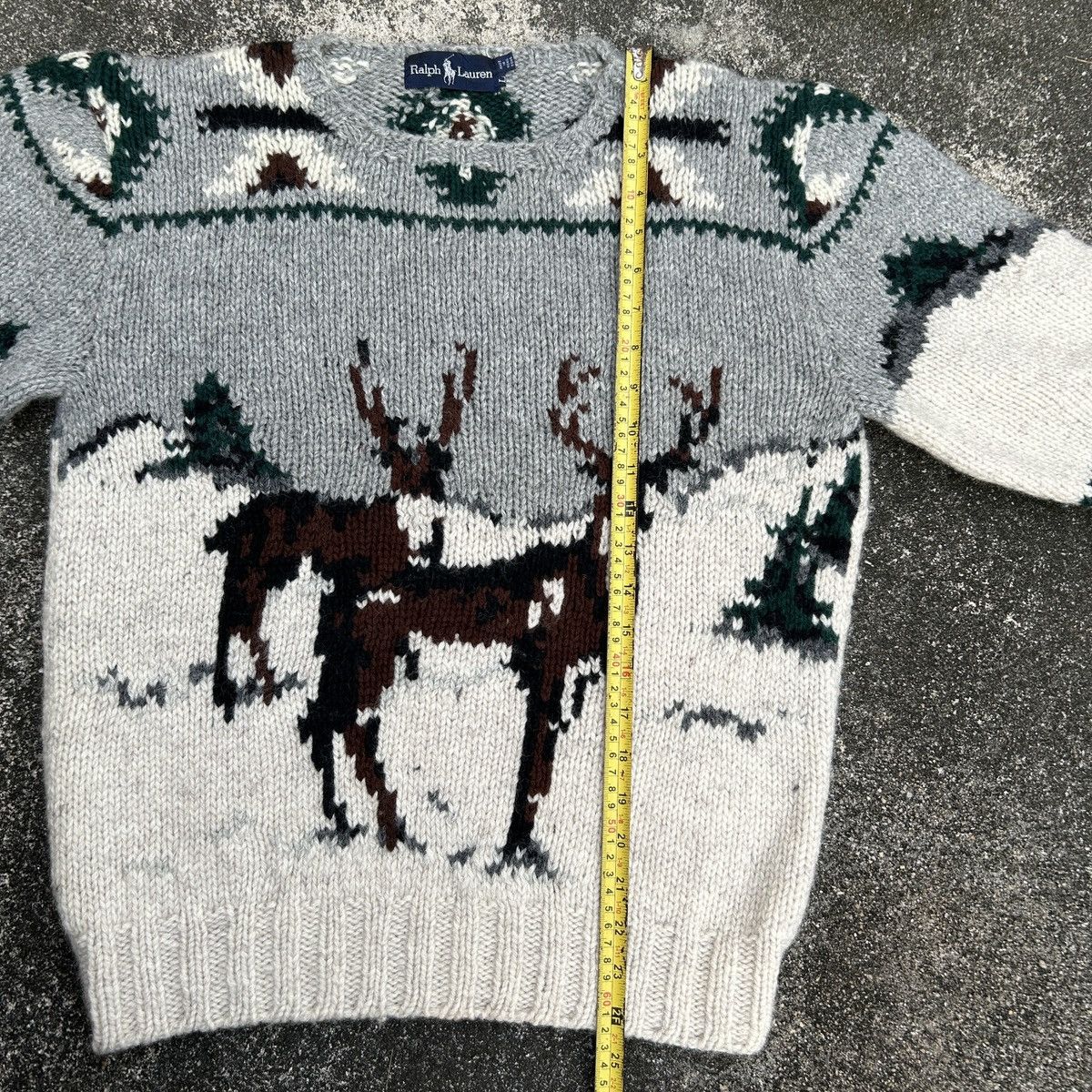 Polo Ralph Lauren Vintage90s Polo Ralph Lauren KnitSweater Deer in a Landscape Size US S / EU 44-46 / 1 - 9 Thumbnail