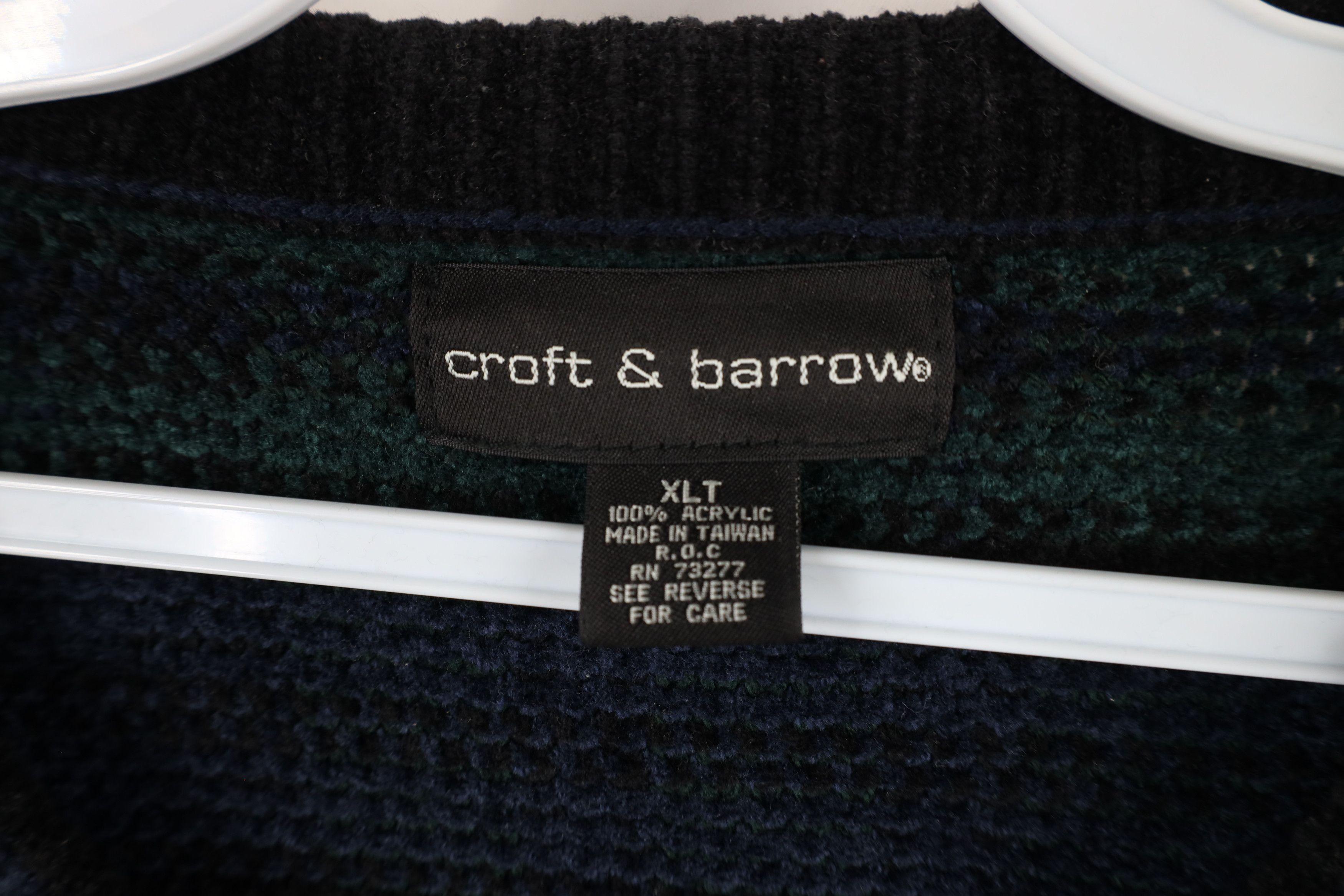 Vintage Vintage 90s Streetwear Fleece Crewneck Sweater Tartan Plaid Size US XL / EU 56 / 4 - 7 Thumbnail