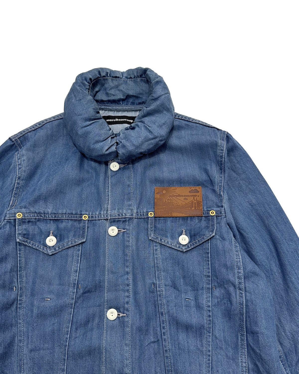 mercibeaucoup Mercibeaucoup Pillow Neck Issey Miyake Denim Jacket Size US L / EU 52-54 / 3 - 2 Thumbnail
