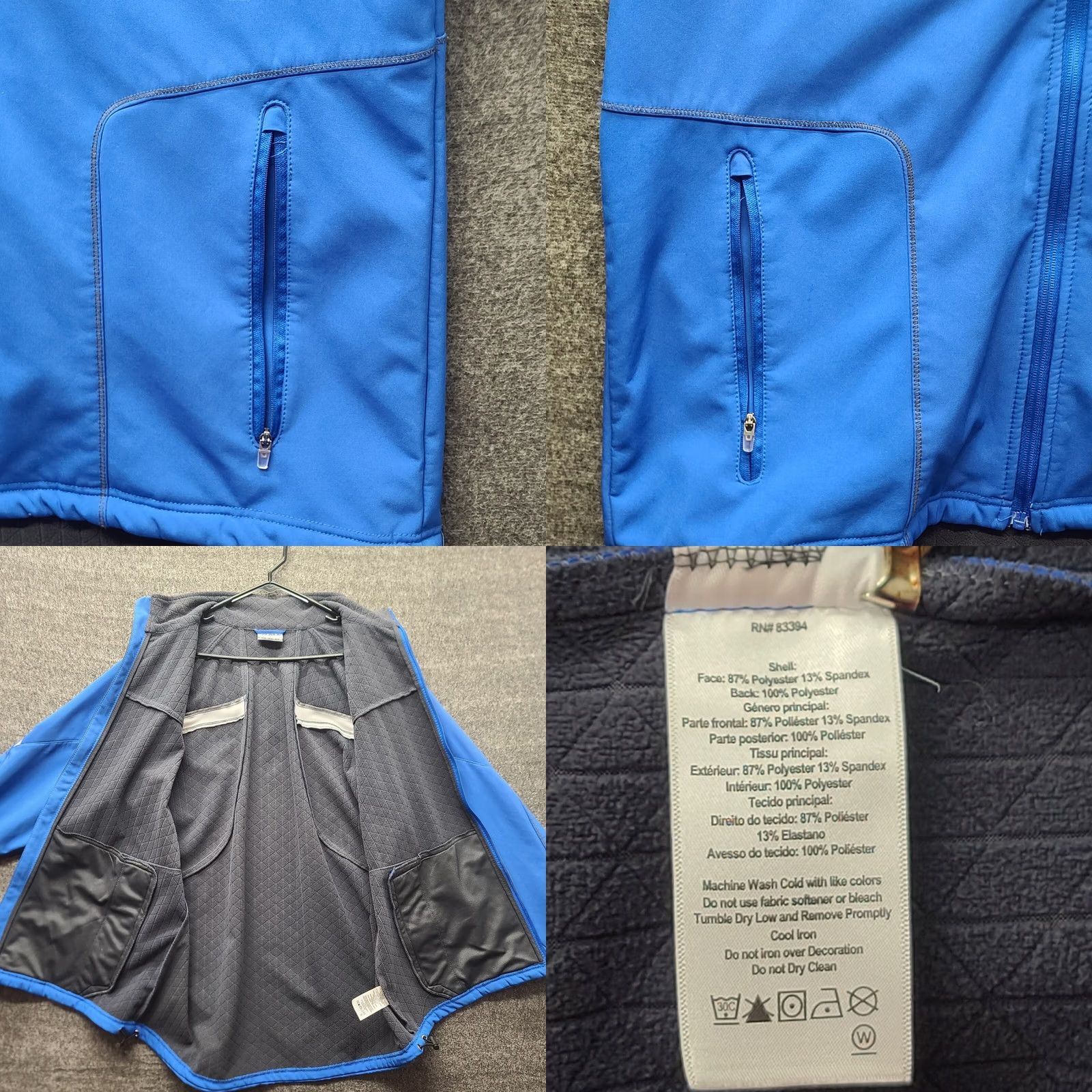 Asics ASICS Windbreaker Jacket Mens XL Softshell Blue Size US XL / EU 56 / 4 - 8 Thumbnail