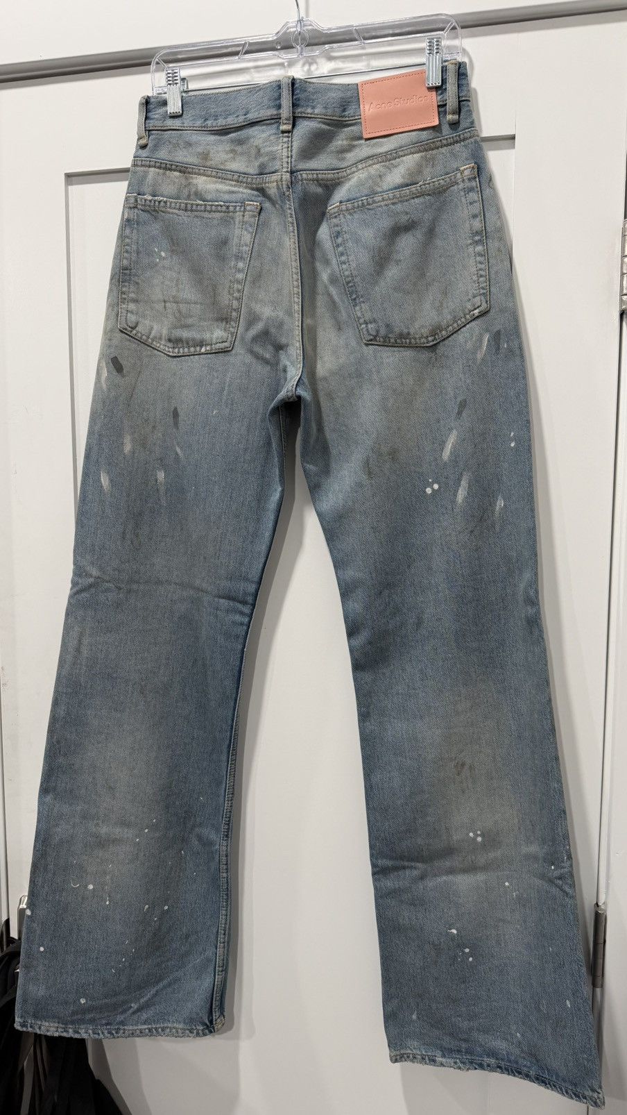 Acne Studios 2021 LOOSE BLUE PAINT SPLATTER JEANS Size US 29 - 7 Thumbnail