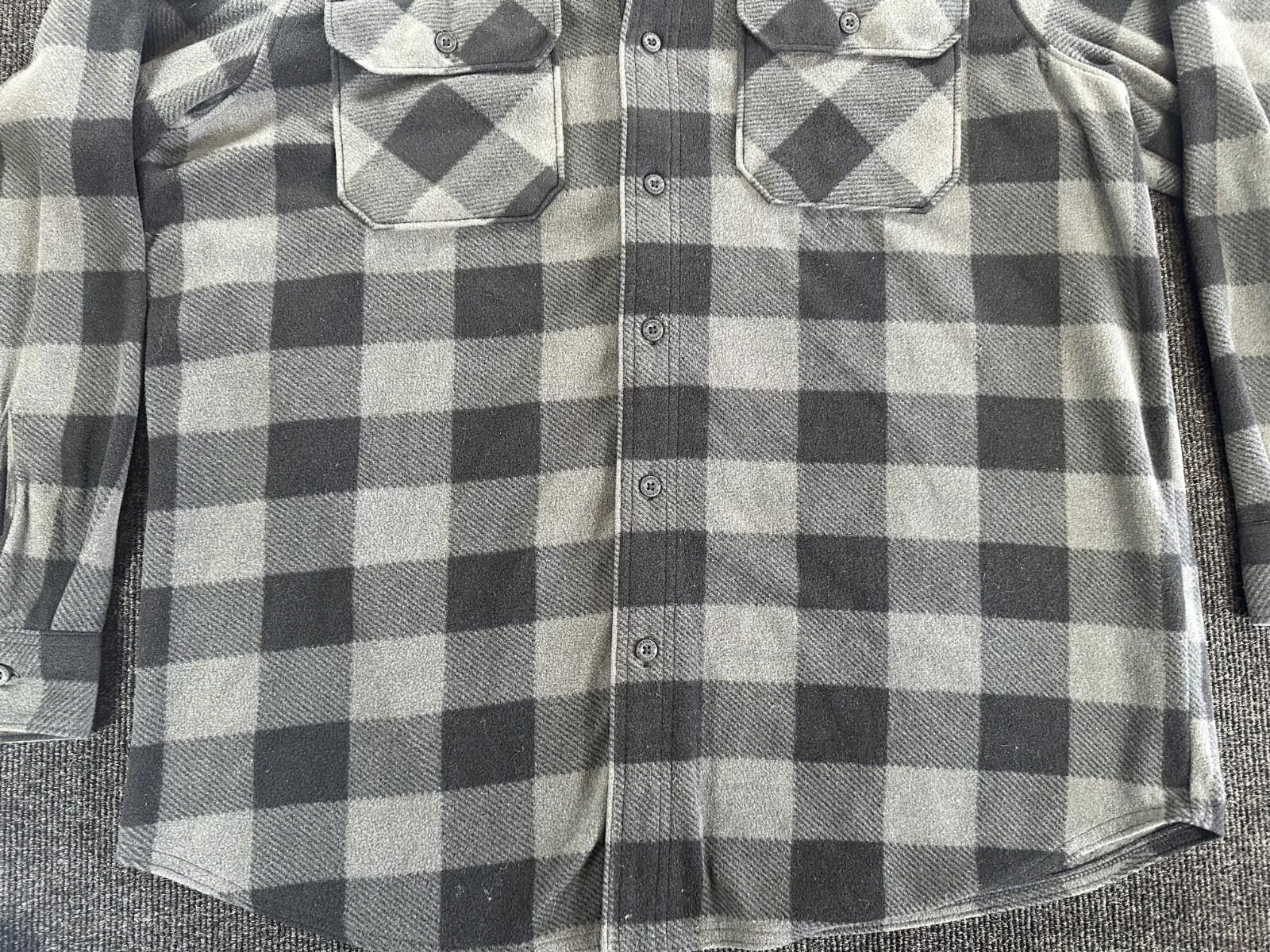 Wrangler Wrangler Authentics XL Gray/Black Button Down Fleece Size US XL / EU 56 / 4 - 4 Thumbnail