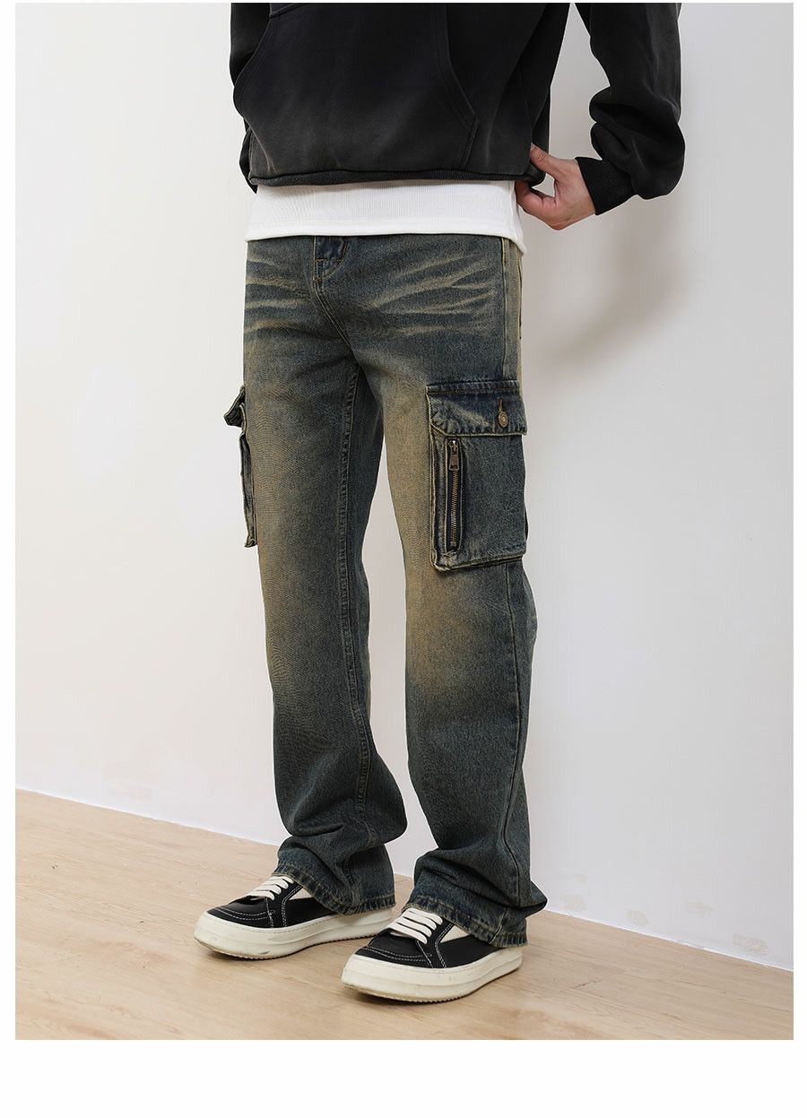 washed faded damaged grunge jeans