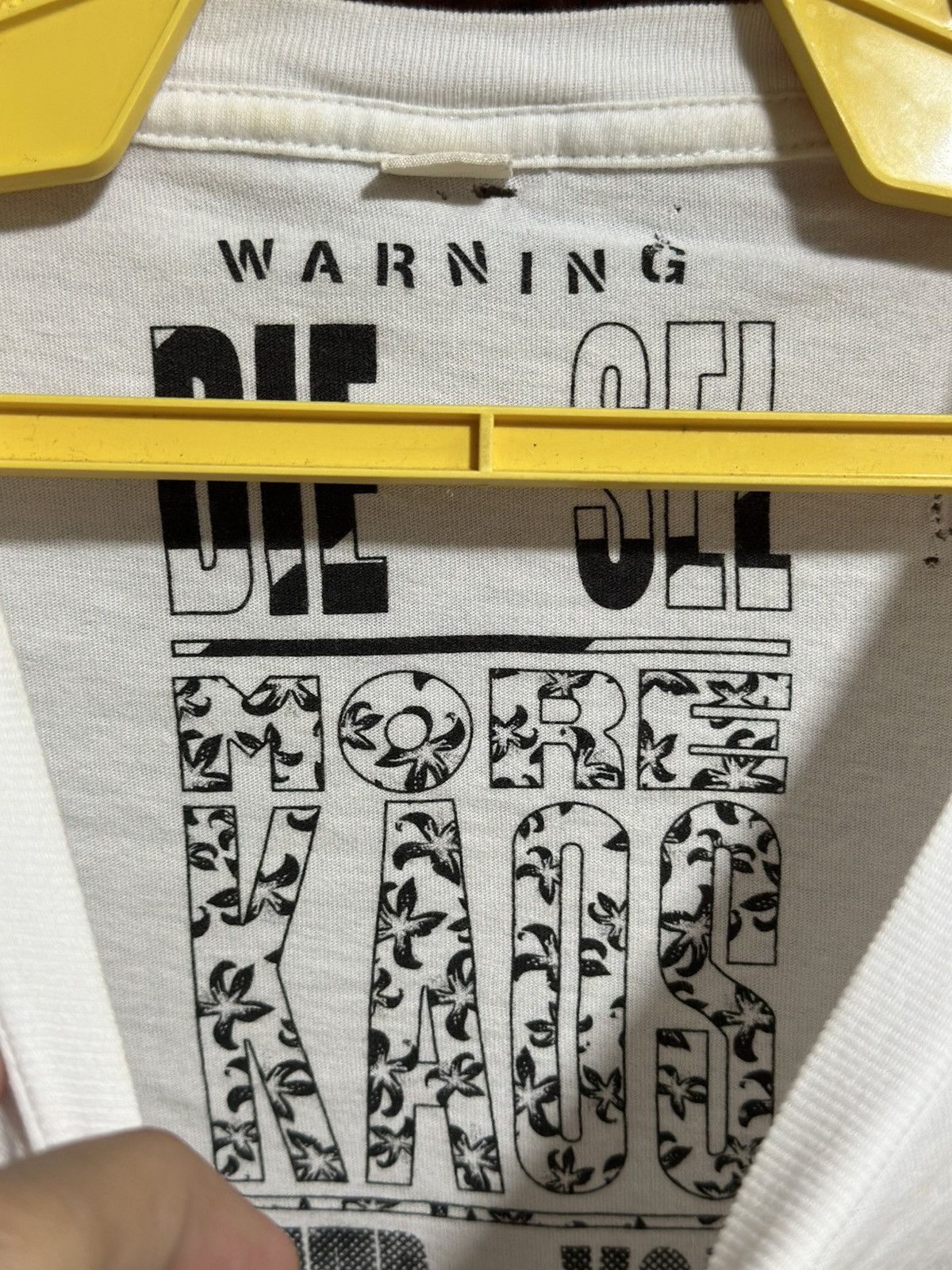 Diesel × Vintage Vintage Diesel Caution! Mind Your Head Faded Tee Size US M / EU 48-50 / 2 - 4 Thumbnail