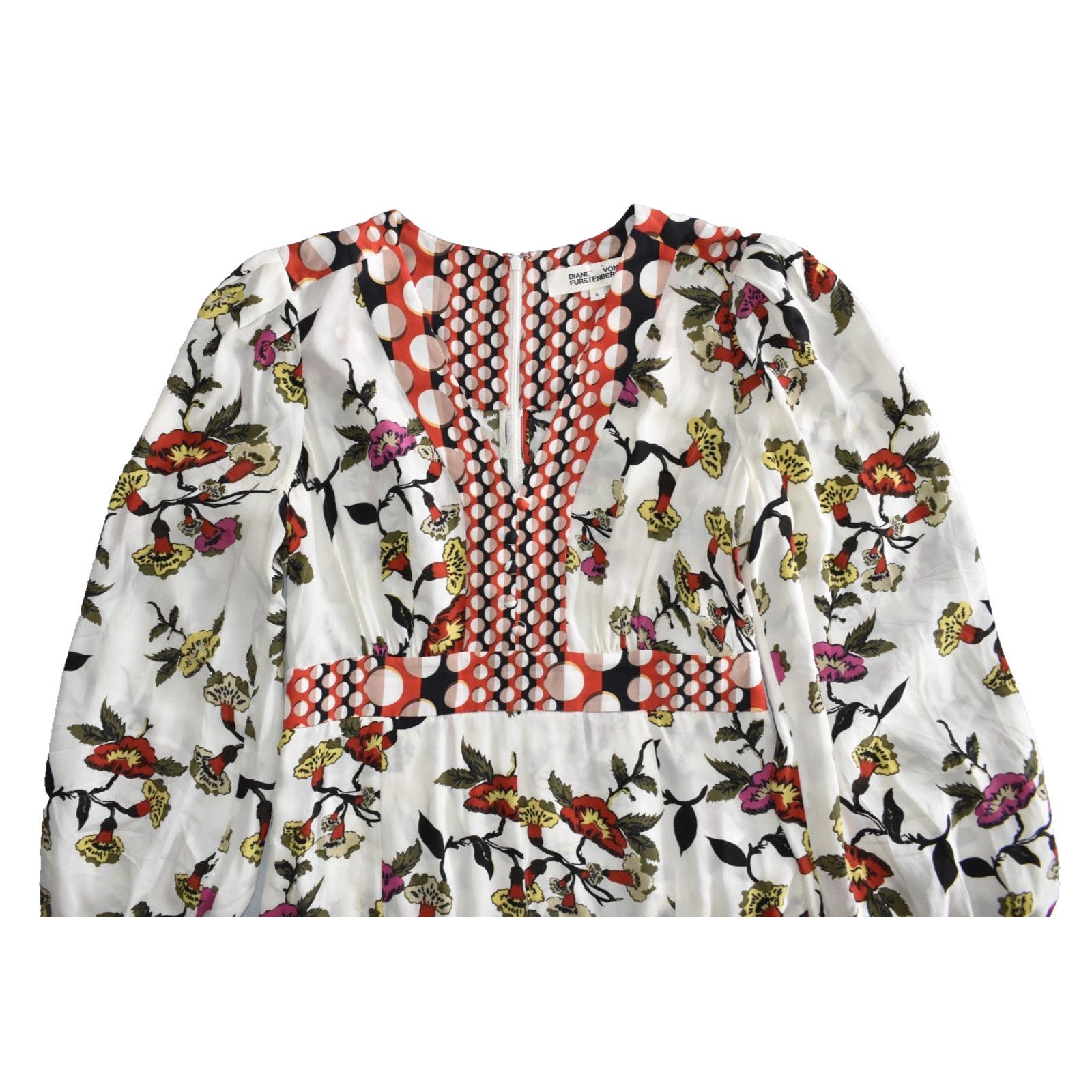 Diane von Furstenberg DIANE VON FURSTENBERG Anjali Silk Blend Floral Midi Dress 6 Size M / US 6-8 / IT 42-44 - 5 Thumbnail
