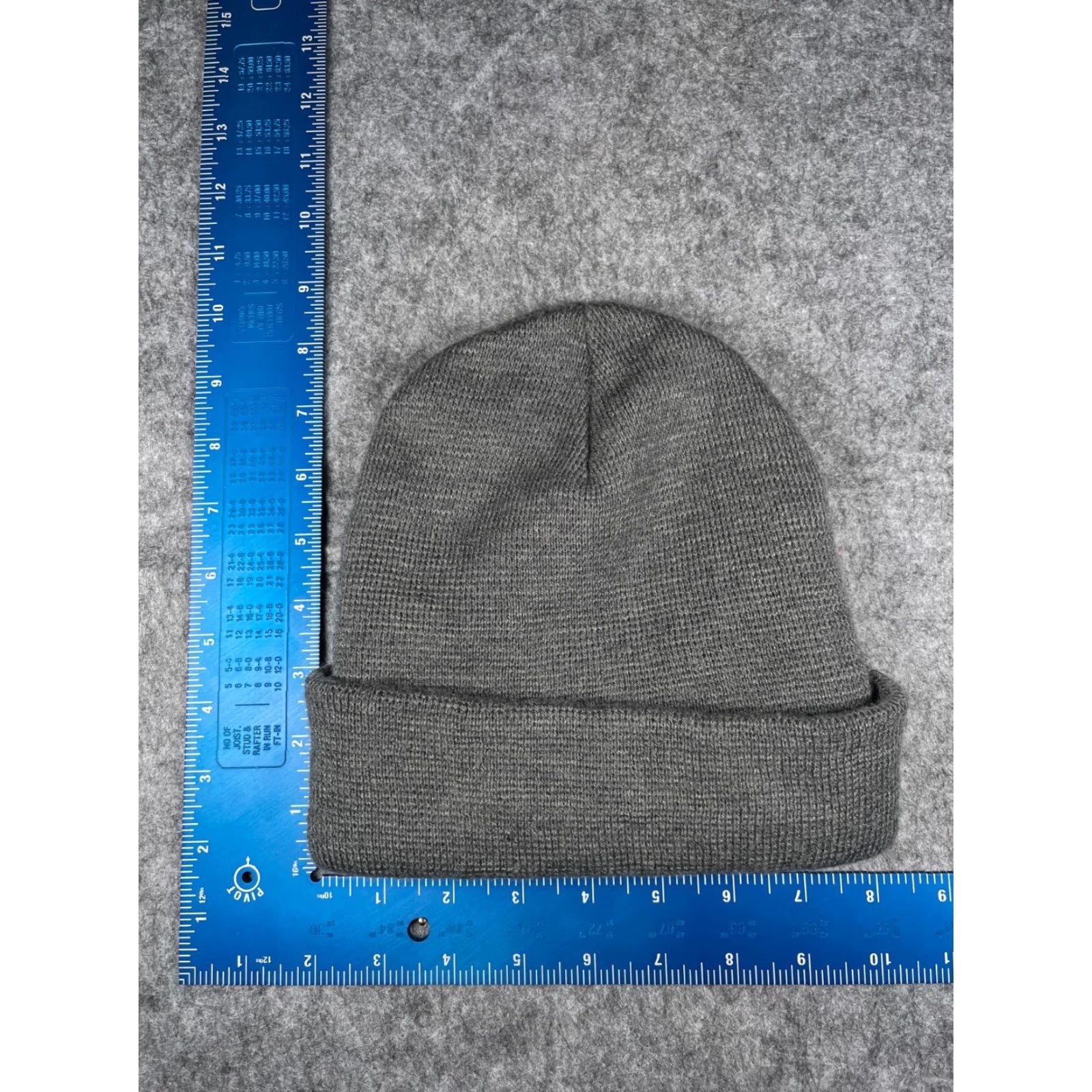 George George Beanie Toque One Size Adult Gray Knit Acrylic Hat Mens Womens Unisex Outdoors Ski Winter Fall Spring Summer - 90s? Size ONE SIZE - 4 Thumbnail