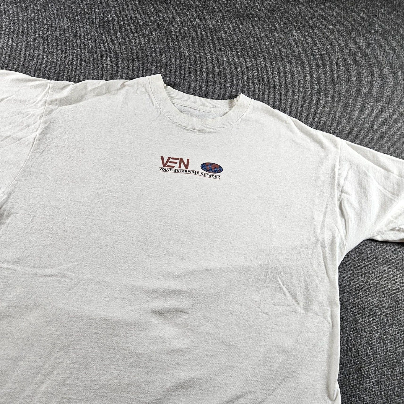 Vintage Volvo VEN Enterprise Network Shirt Mens XL White Car Graphic Tee Promo Size US XL / EU 56 / 4 - 3 Thumbnail
