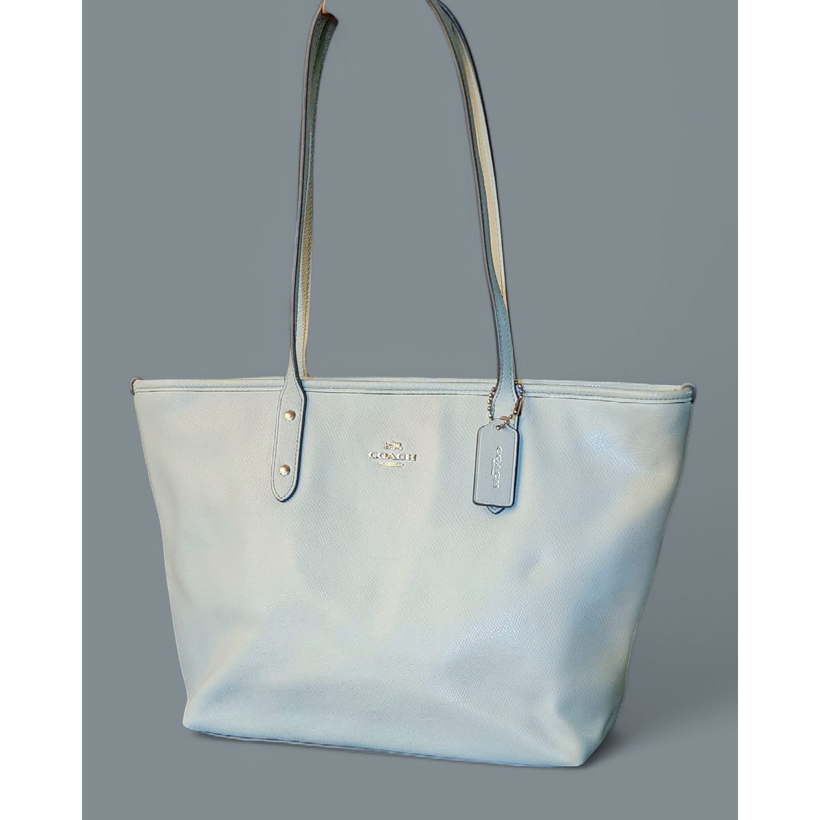Coach Coach City Zip pale green cross grain leather shoulder bag Size ONE SIZE - 1 Thumbnail