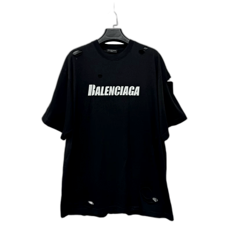 Balenciaga Balenciaga Distressed Short Sleeve TShirt XS-2505 Size US XS / EU 42 / 0 - 1 Thumbnail