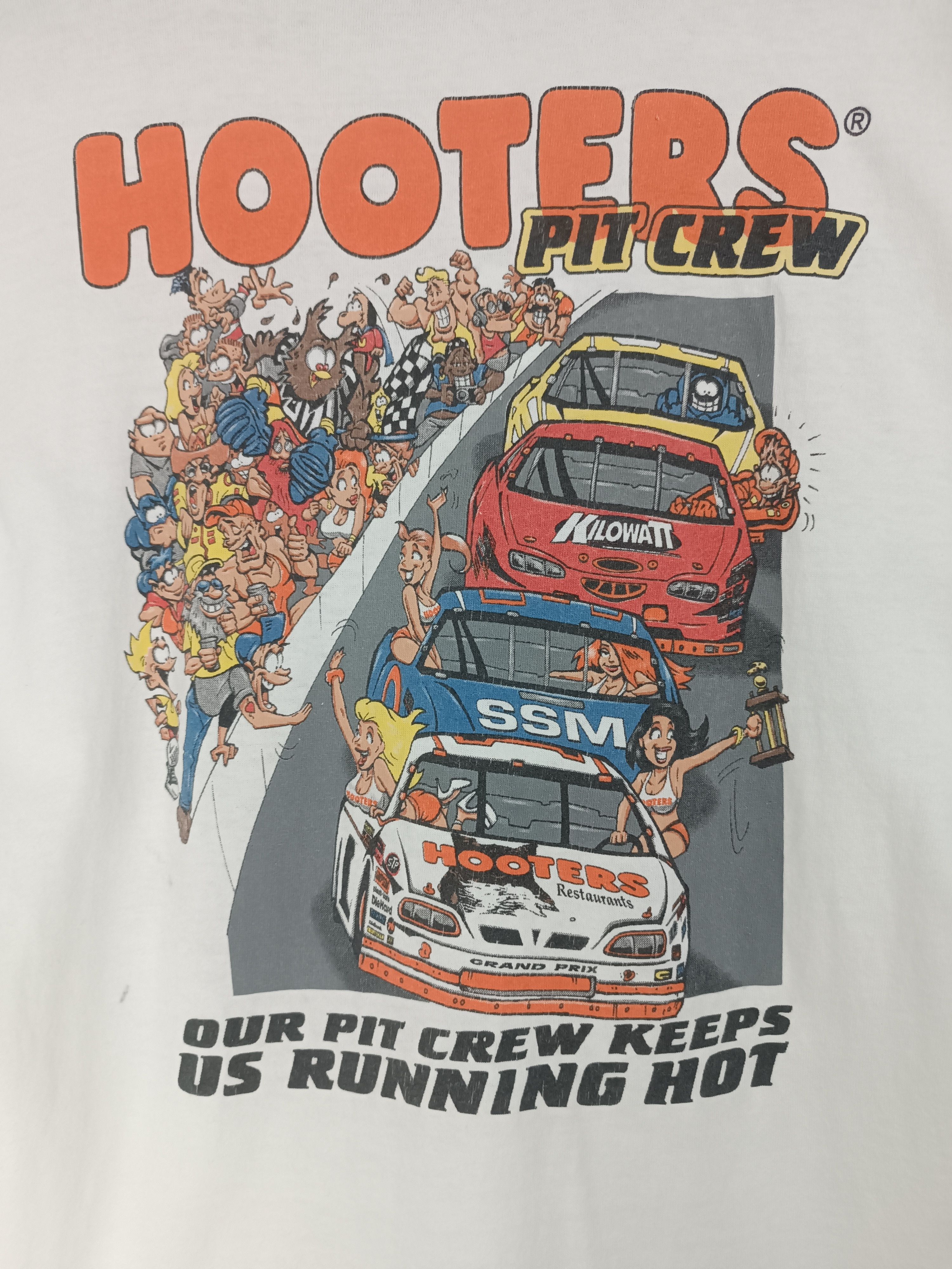 NASCAR VINTAGE '13 STAINED HOOTERS PIT CREW NASCAR RACING TEE Size US M / EU 48-50 / 2 - 16 Thumbnail