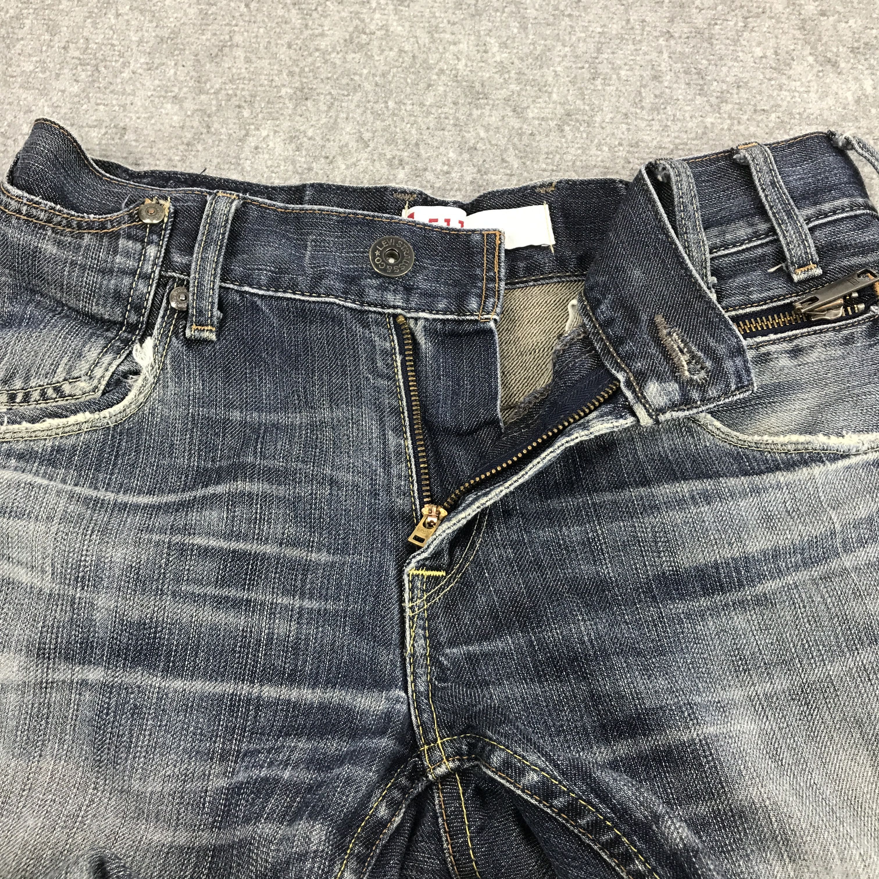 Levi's × Levi's Vintage Clothing Levis 511 Skinny Strauss distressed jean pants Size US 32 / EU 48 - 7 Thumbnail