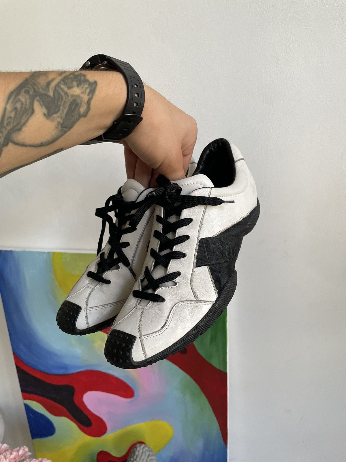 Dior Vintage Dior boxing leather sneakers 2000s Size US 7.5 / IT 37.5 - 13 Thumbnail