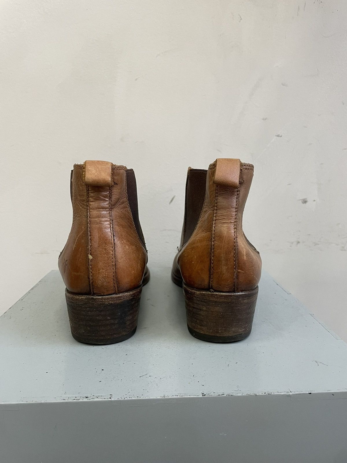 Frye Frye Brown Leather Chelsea Ankle Boots guidi style Heel 40 Size US 7 / EU 40 - 6 Thumbnail