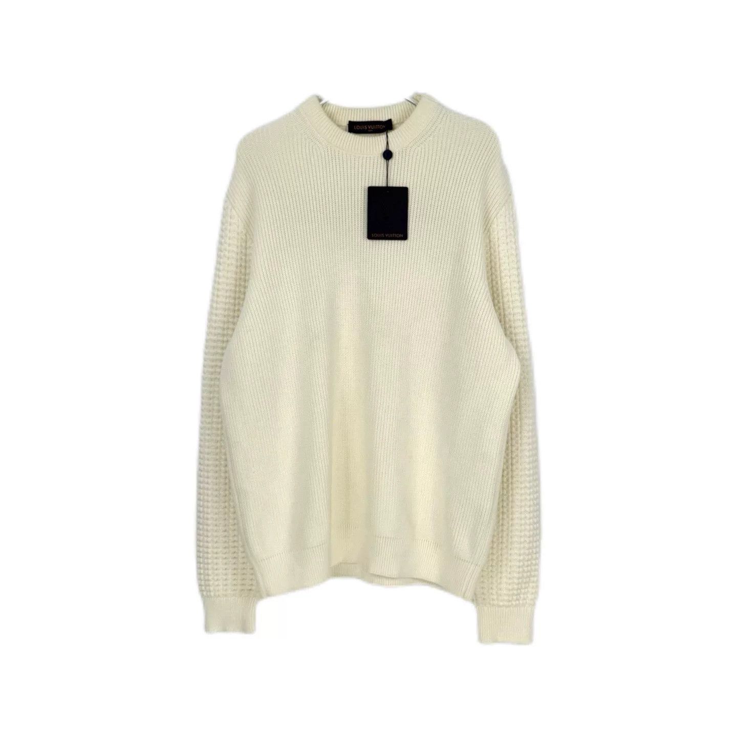 Louis Vuitton Louis Vuitton White Embroidered Logo Sweater XL Size US XL / EU 56 / 4 - 1 Thumbnail