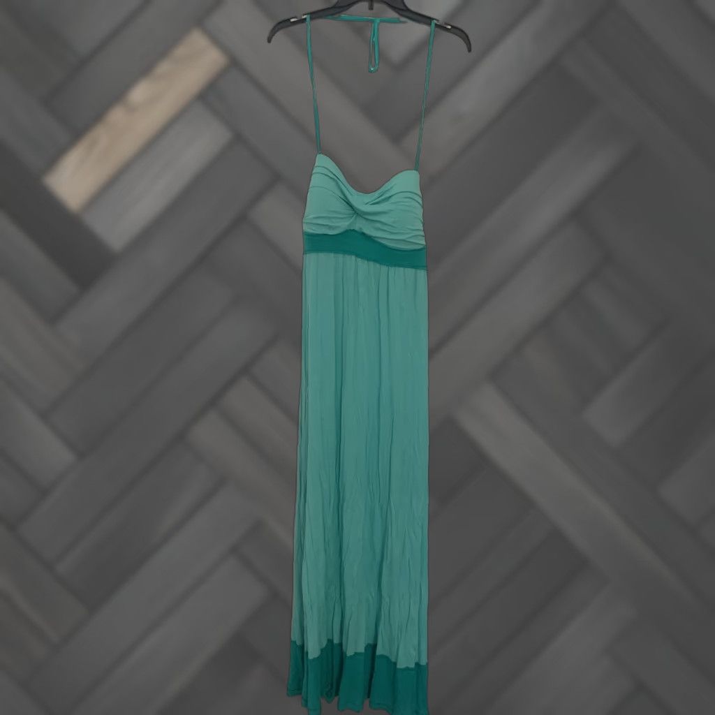 Body Glove Body Glove Maxi Dress Women's XL Green Jersey Knit Solid Sleeveless Casual Sheer Summer Long Regular Size XL / US 12-14 / IT 48-50 - 1 Thumbnail
