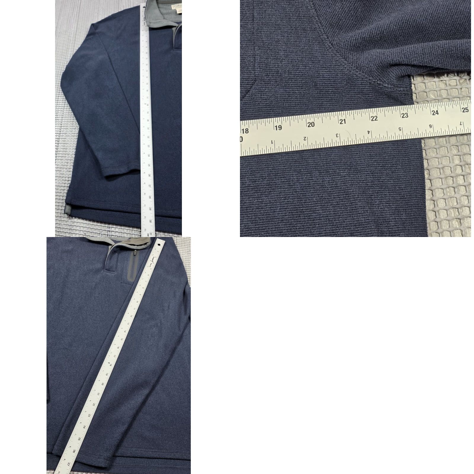 Vintage L.L.Bean Men's Fleece Button Mock Henley Pullover Shirt 505670 Blue L Size US L / EU 52-54 / 3 - 9 Thumbnail