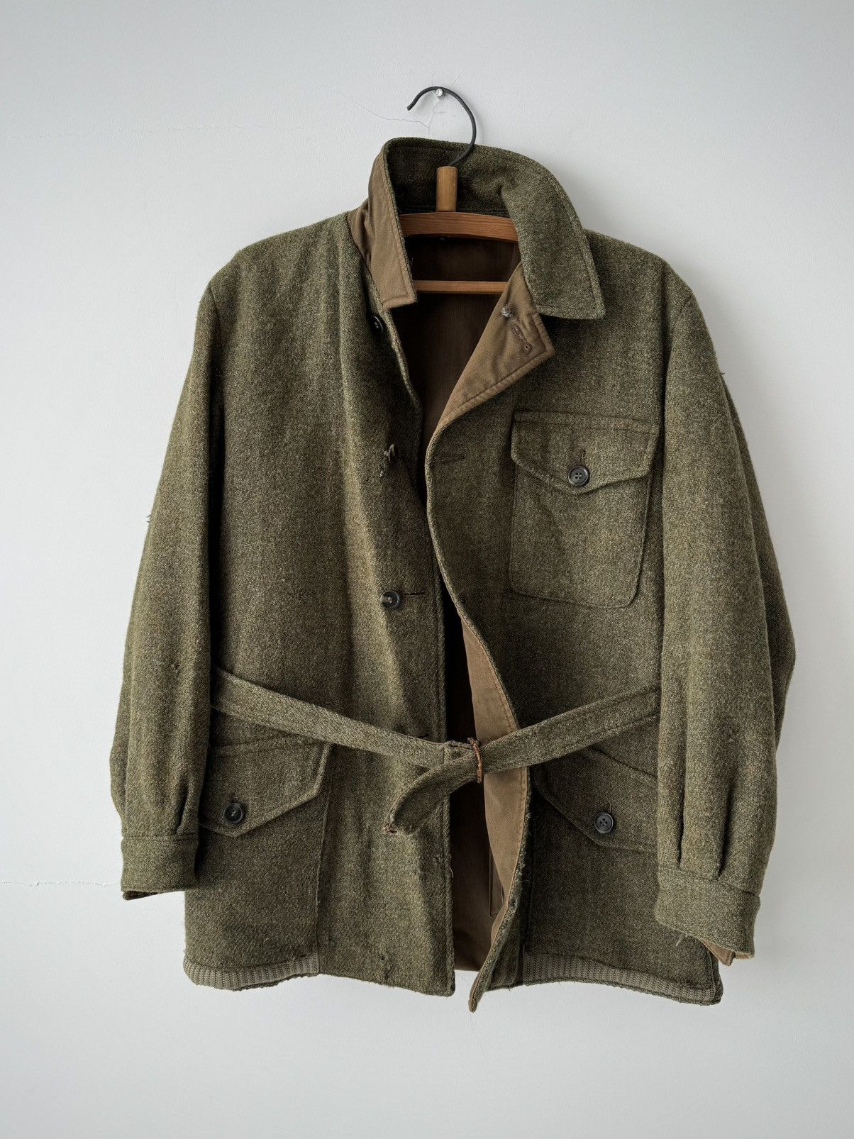 Vintage 1940s J.C.Cordings Reversible Hunting Belted Tweed Jacket Size US M / EU 48-50 / 2 - 4 Thumbnail