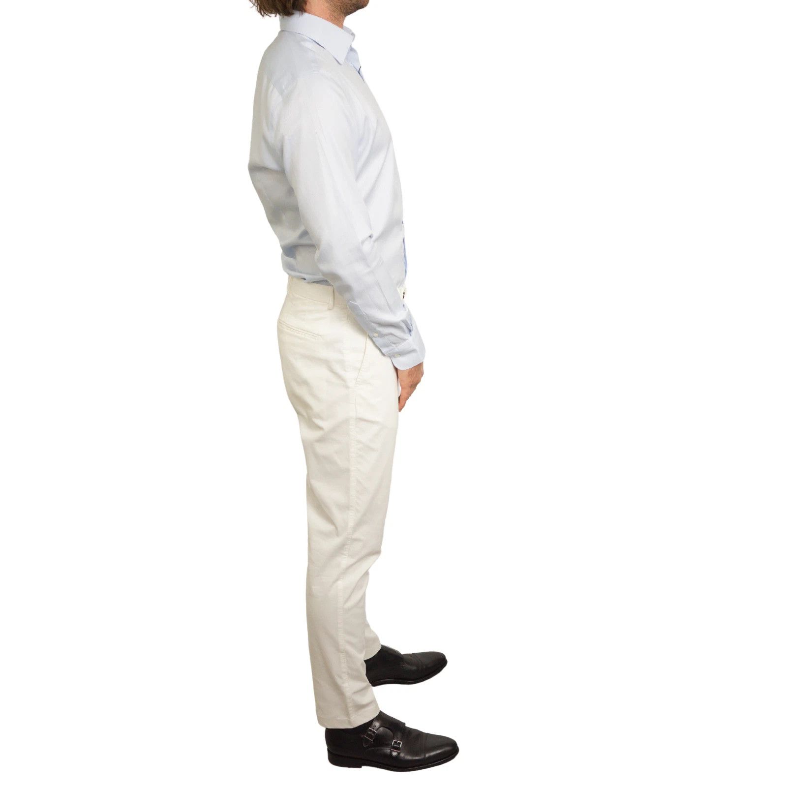 Suitsupply Men Suitsupply Porto Novo Trousers Off White US54 W37 L35.5 Size 54R - 2 Thumbnail