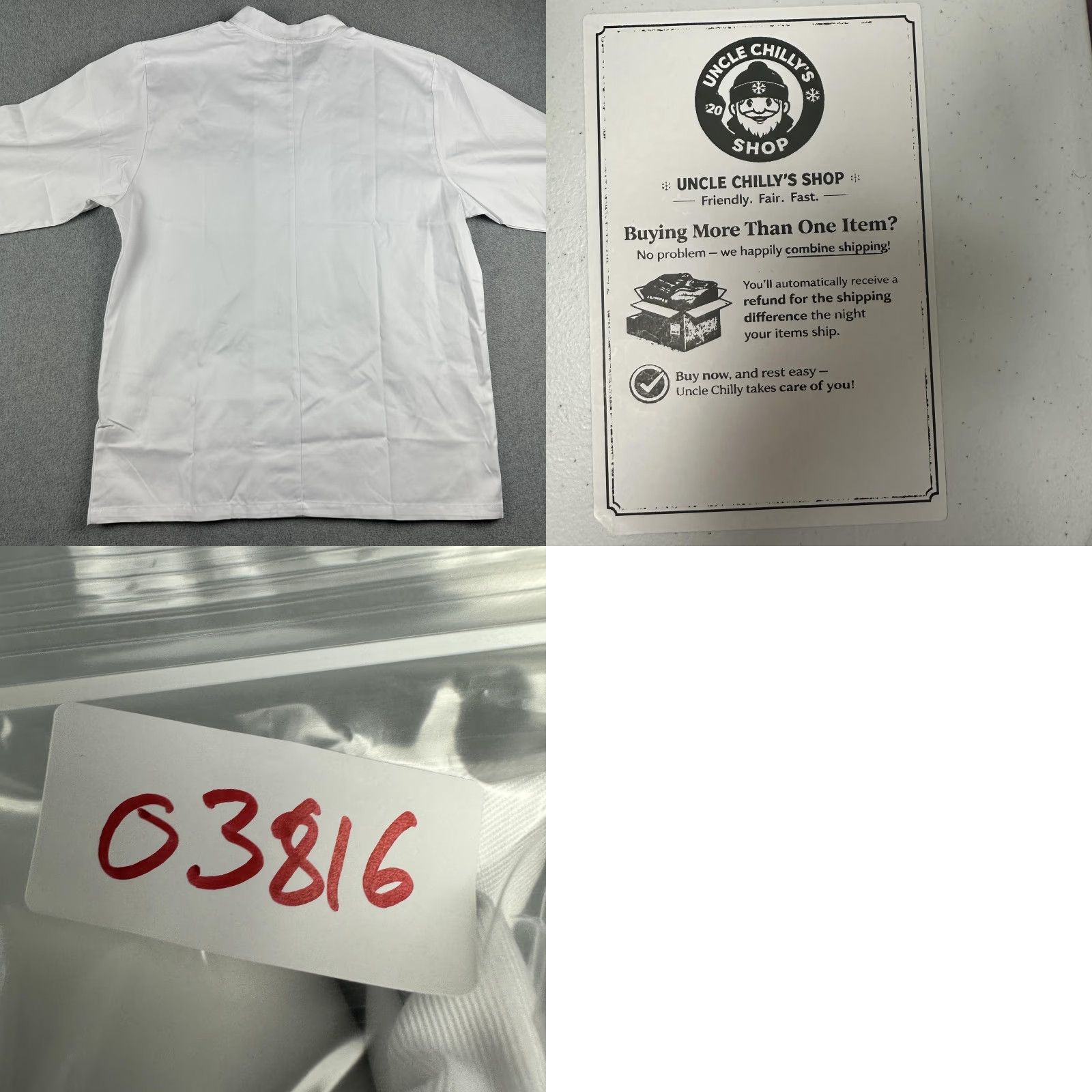Doublet Chef Works Mens Large White Double Breasted Chef Coat Jacket NWT L Size US L / EU 52-54 / 3 - 8 Thumbnail