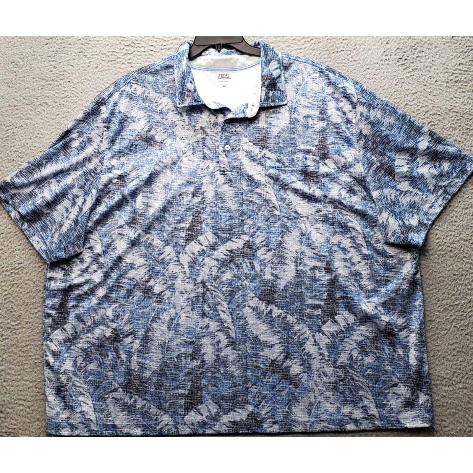 Izod IZOD Polo Shirt Mens 4XL Multicolor Tropical Relaxed Chest Pocket Collared Shirt Size US XXL / EU 58 / 5 - 2 Thumbnail