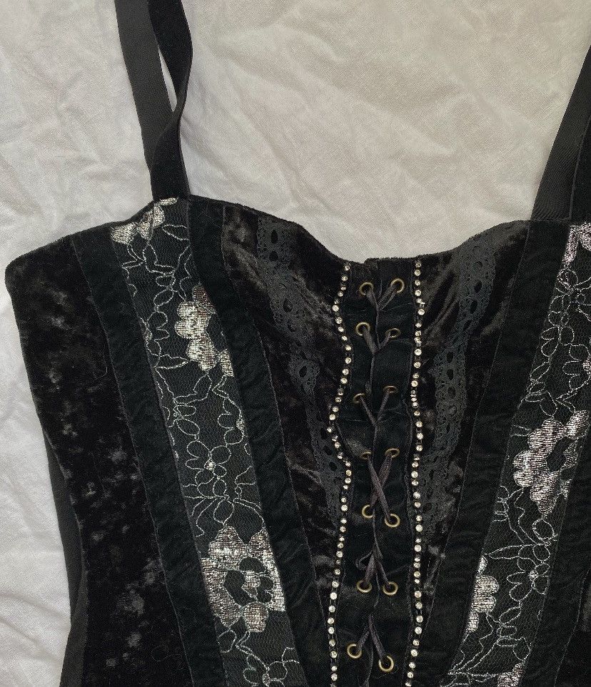 Vintage Vintage velour corset top Size S / US 4 / IT 40 - 3 Thumbnail