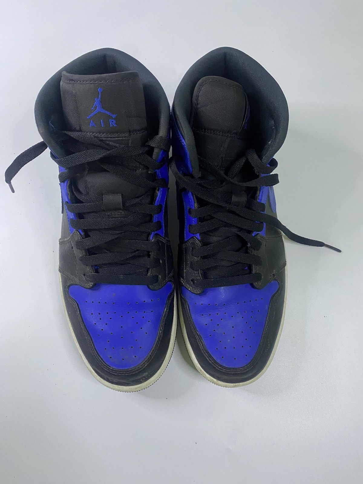 Jordan Brand × Nike Jordan 1 Mid Hyper Royal Black Size US 9 / EU 42 - 3 Thumbnail