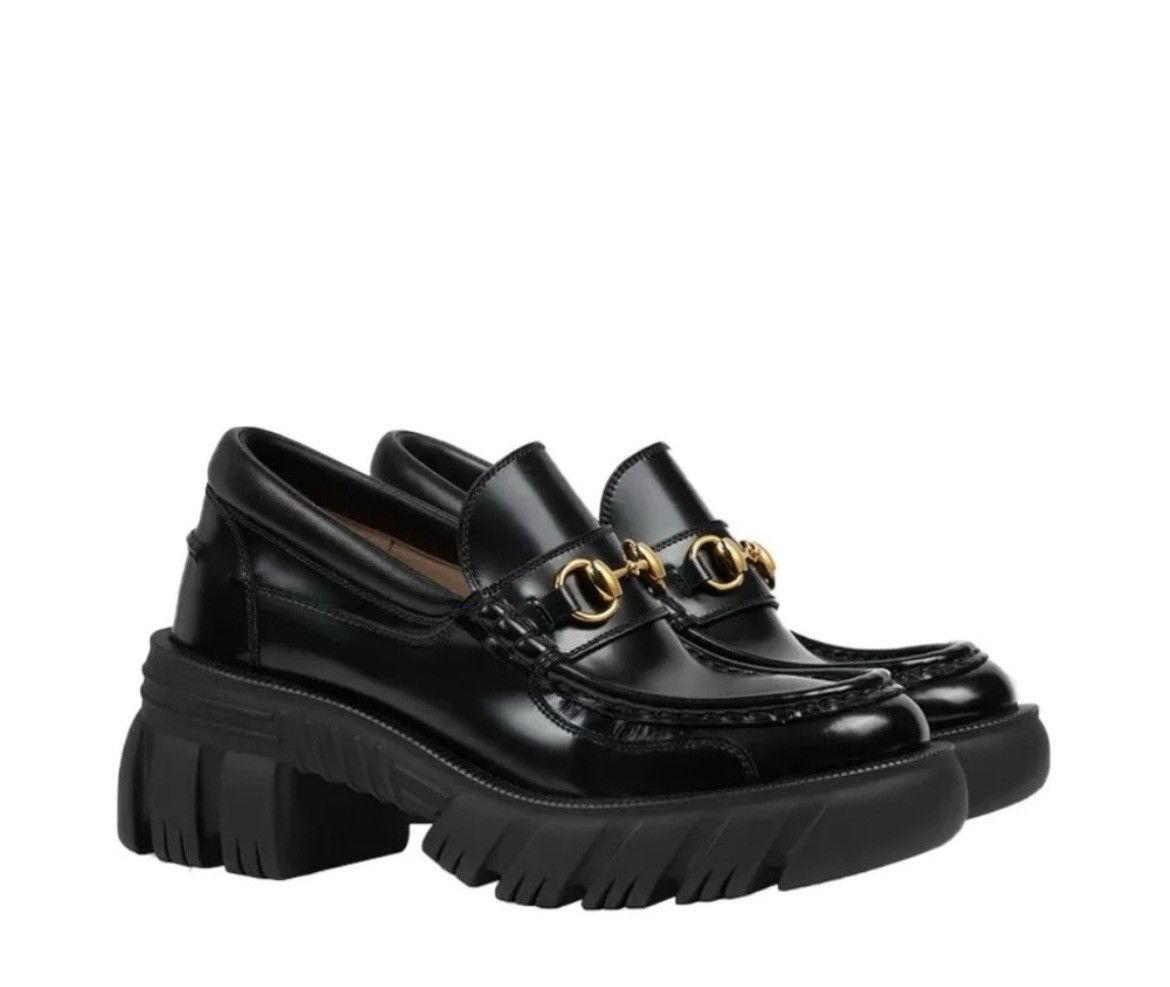 Gucci Gucci Horsebit Lug Sole Loafer Moccasin Leather Magnum Calf Size US 8 / IT 38 - 1 Thumbnail