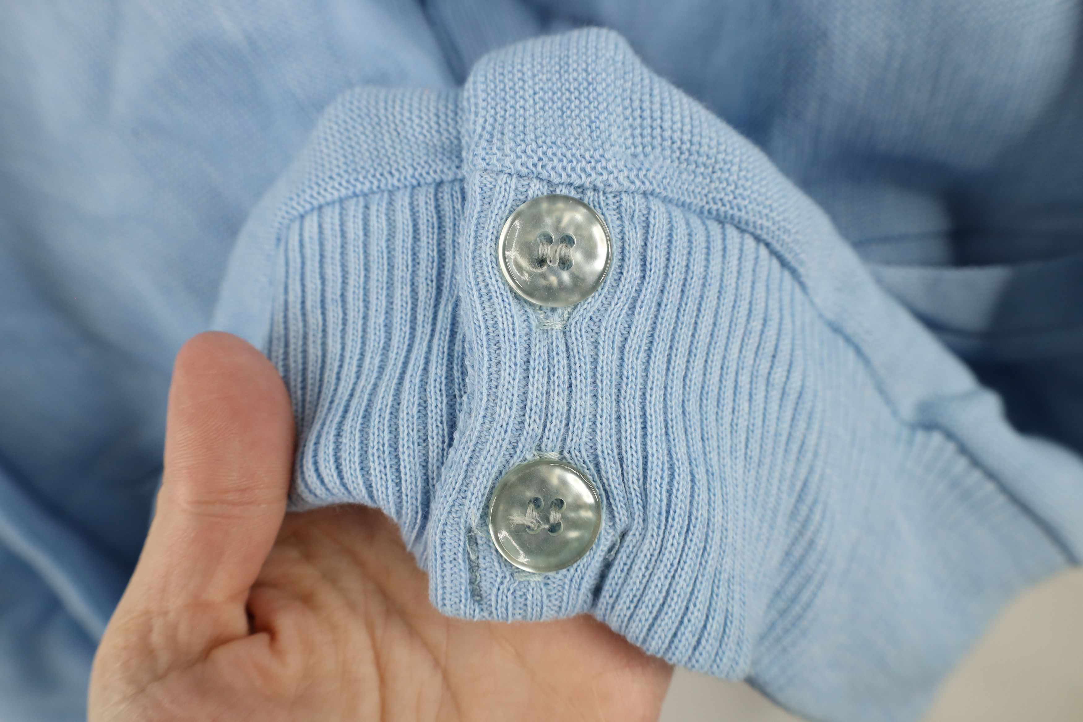 Vintage Vintage 70s Streetwear Cardigan Sweater Carolina Blue USA Size US L / EU 52-54 / 3 - 4 Thumbnail