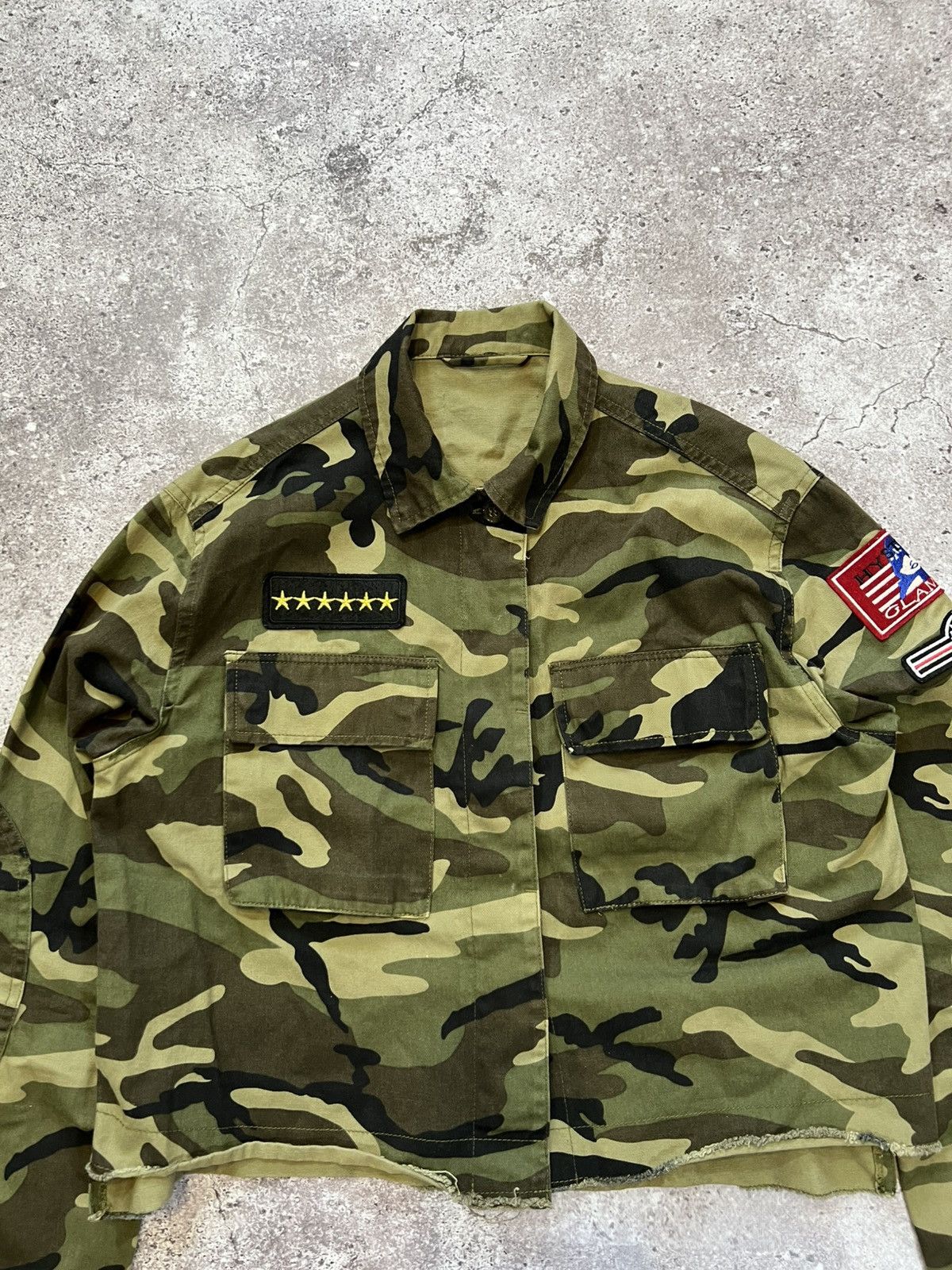Hysteric Glamour VTG Hysteric Glamour Style Camo Cropped Jacket YK2 Size US S / EU 44-46 / 1 - 2 Thumbnail
