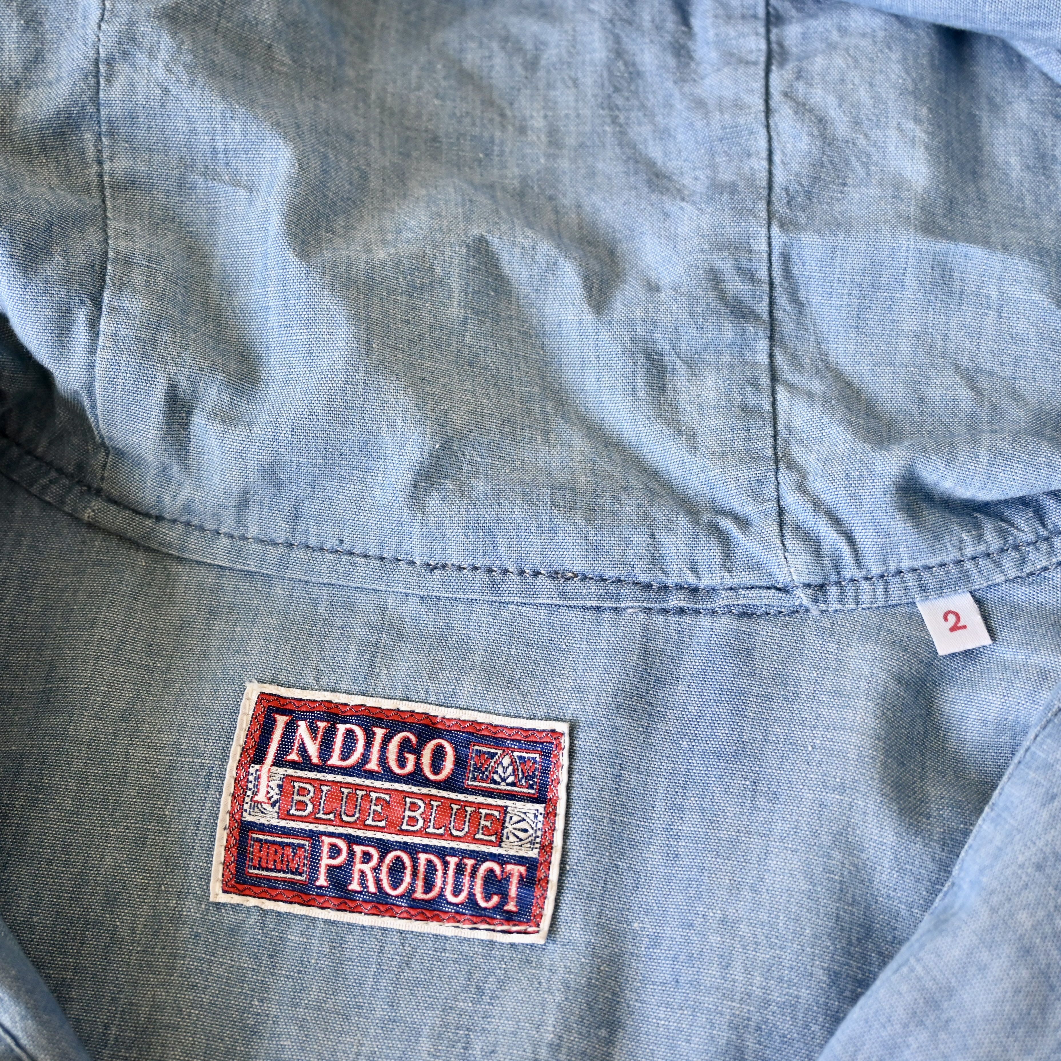 Blue Blue Japan RARE, Vintage 1980s BLUE BLUE indigo slub shell parka Size US L / EU 52-54 / 3 - 12 Thumbnail