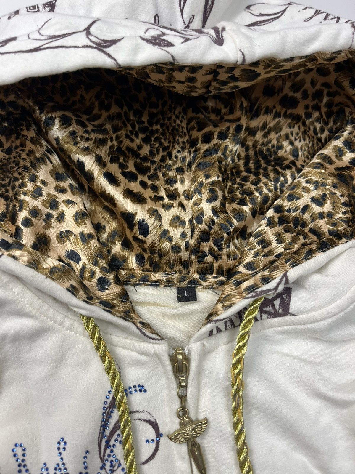 If Six Was Nine LGB IfSixWasNine Ed Hardy Style Leopard Fur Faux Zip Hoodie Size M / US 6-8 / IT 42-44 - 8 Thumbnail