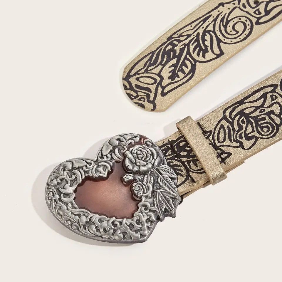 Japanese Brand × Vintage Retro Embossed Love Belt Size ONE SIZE - 5 Thumbnail