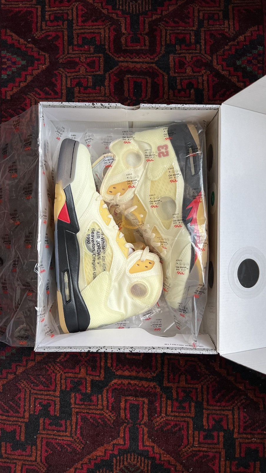 Jordan Brand × Nike × Off-White Air Jordan 5 Off white Size US 12 / EU 45 - 2 Thumbnail