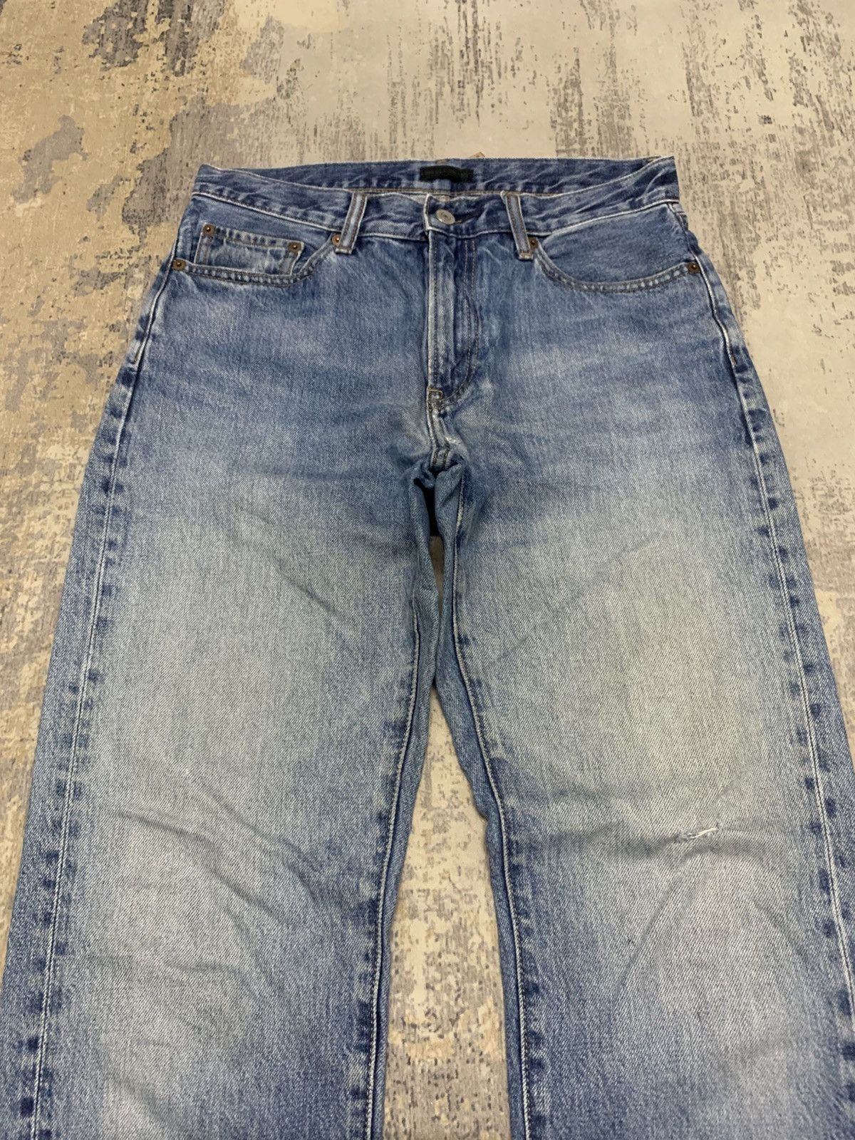 Japanese Brand Vintage Uniqlo Distressed Jeans Denim W30x31 Size US 30 / EU 46 - 2 Thumbnail