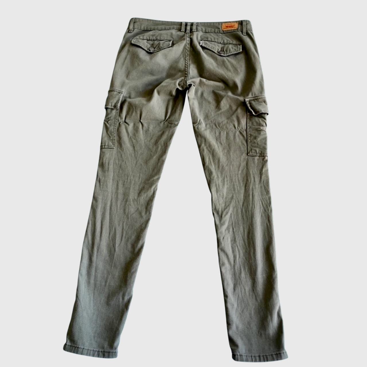 Levi's Levis Women Slim Cargo Jeans Pants Khaki Ankle Zip Stretch Size 27" / US 4 / IT 40 - 2 Thumbnail