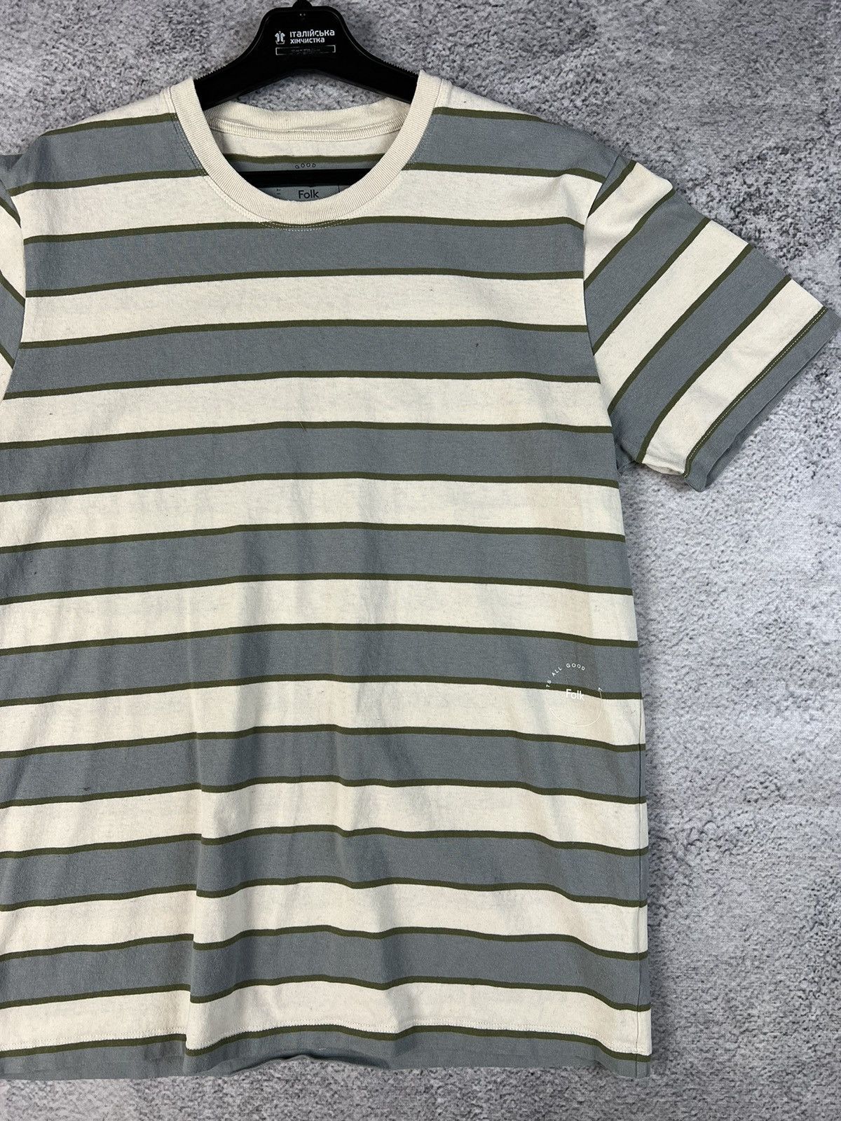 Folk Folk striped crew neck T-shirt Size US M / EU 48-50 / 2 - 3 Thumbnail