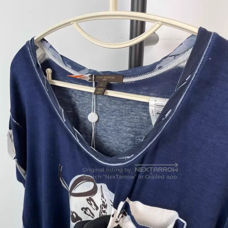 Louis Vuitton Louis Vuitton Blue poster print short sleeve Size US L / EU 52-54 / 3 - 3 Thumbnail